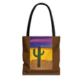 Desert Saguaro Cactus Canvas Tote Bag — "Alone" by John Ganger