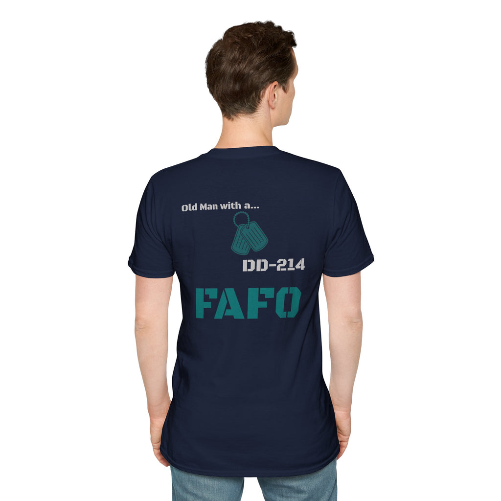 Choose Forward FAFO Shirt - Teal American Old Man with a DD-214 Motivation Tee for Strength, Grit & Resilience