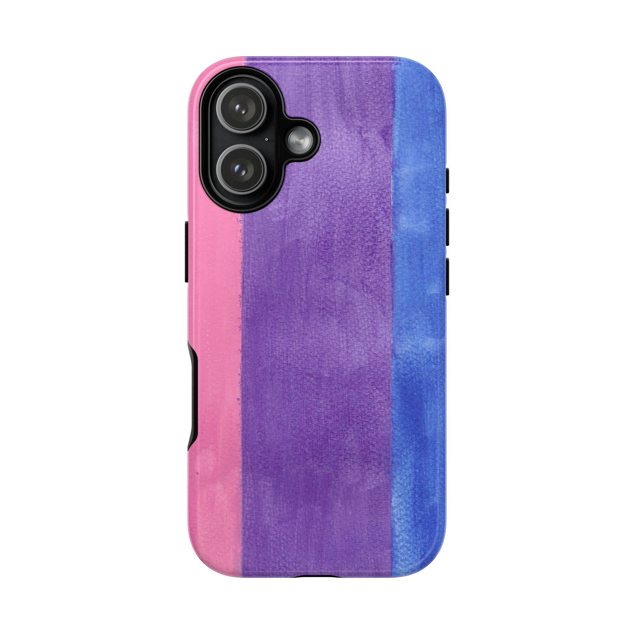 Watercolor Stripe Tough Phone Case — Pink Purple Blue Pride Protective Cover