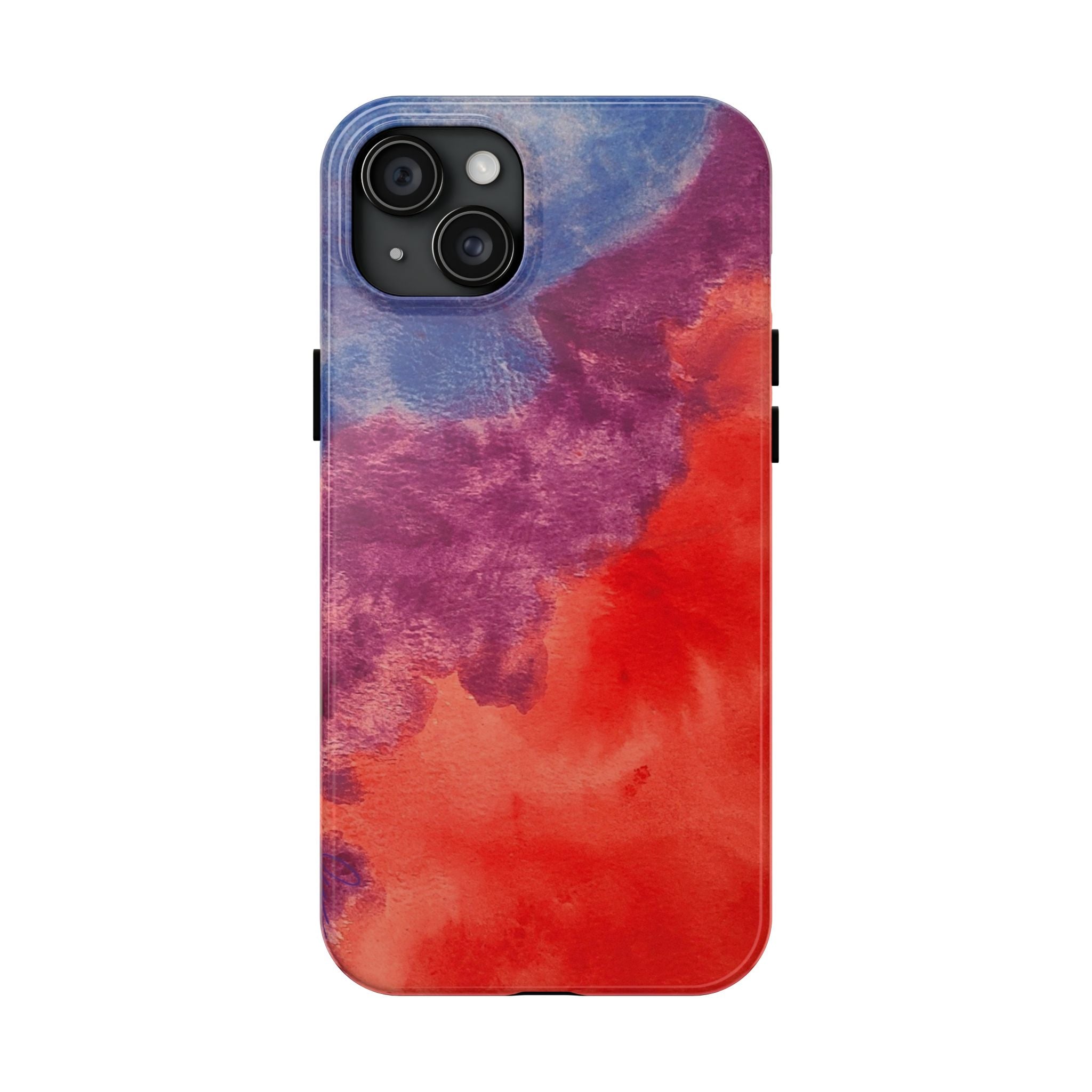 Red Purple Blue Abstract Phone Case | Colorful Geometric Art