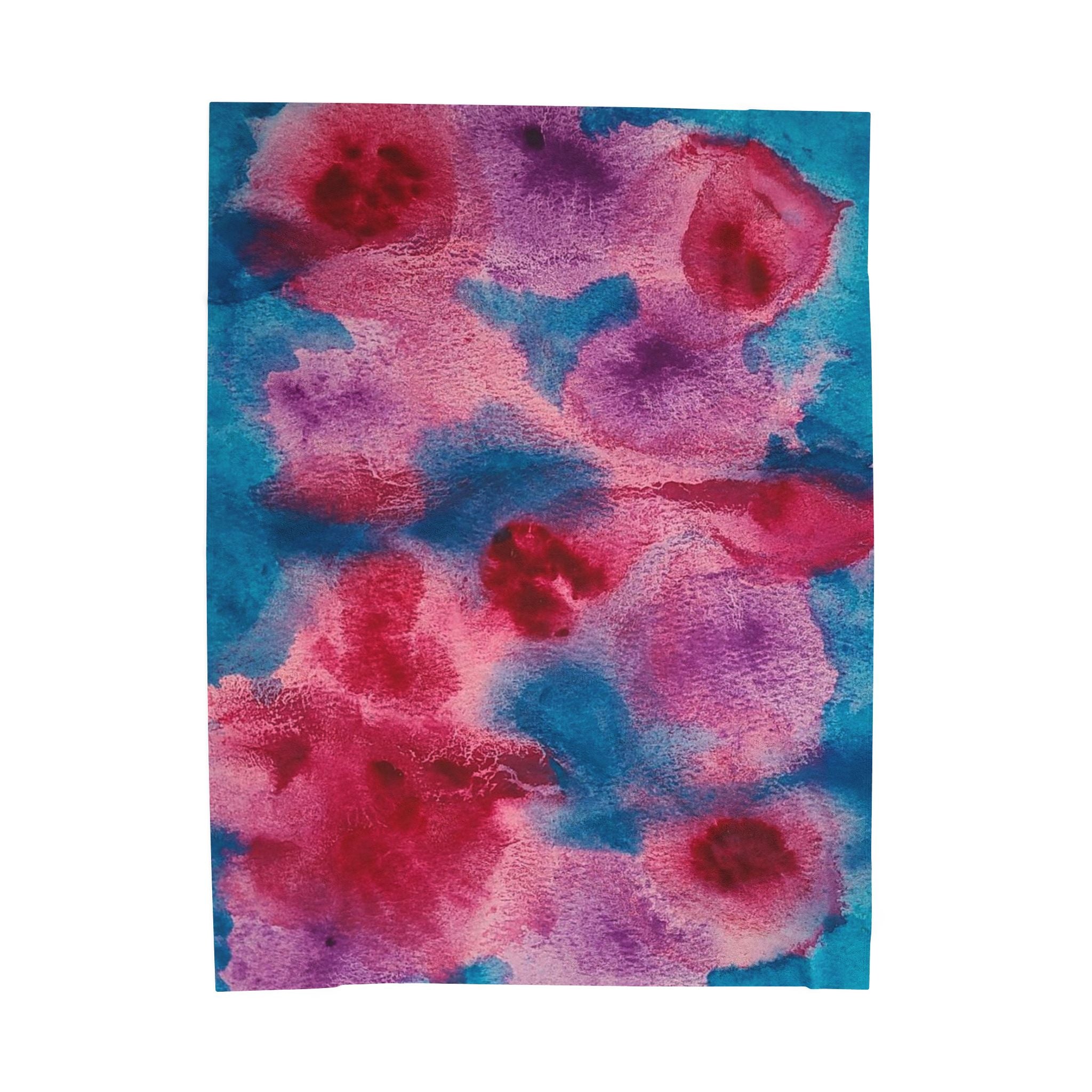 Velveteen Plush Blanket - "Spring" Watercolor, Original John Ganger Art