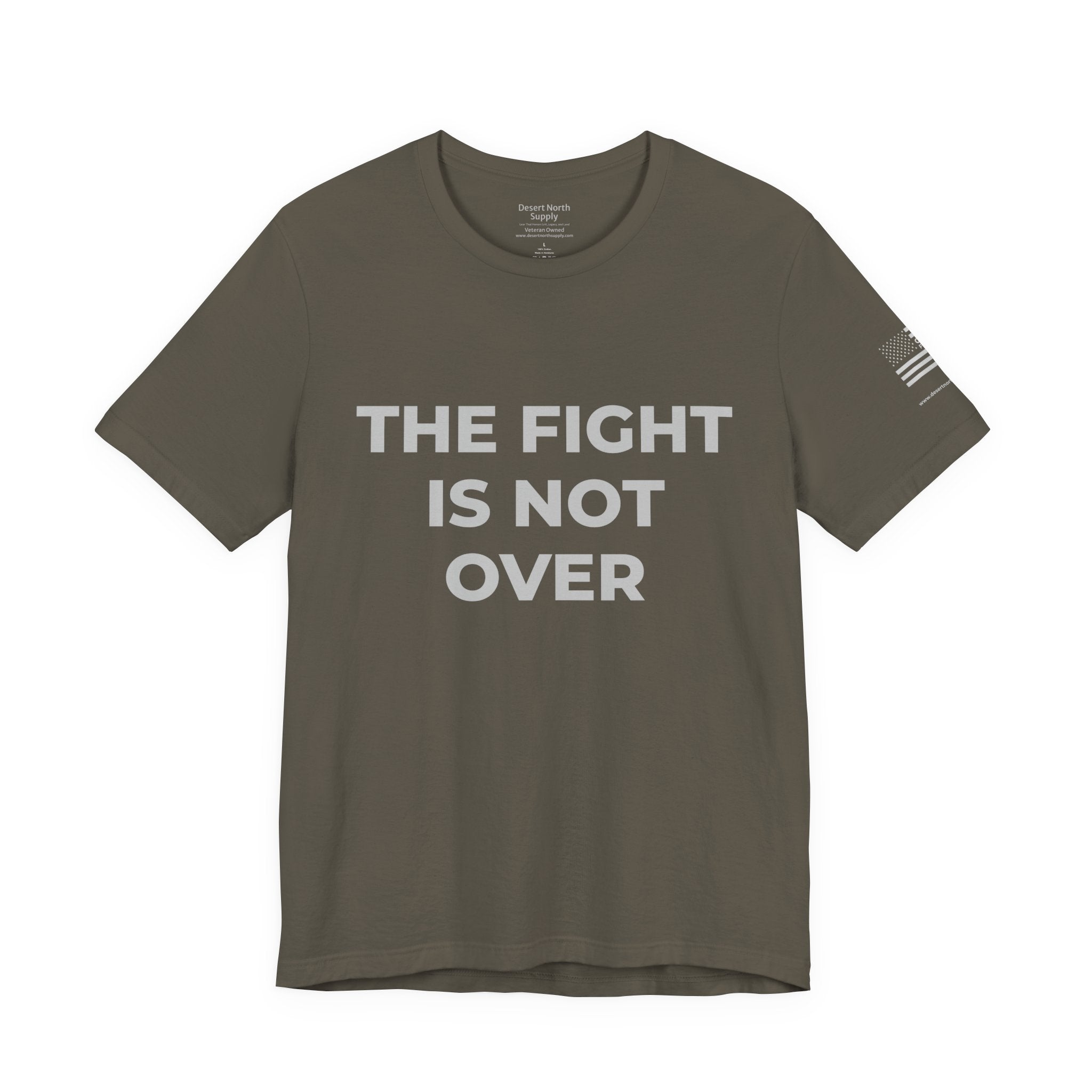 The Fight Is Not Over Shield Edition - Motivational Tee Choose Forward
