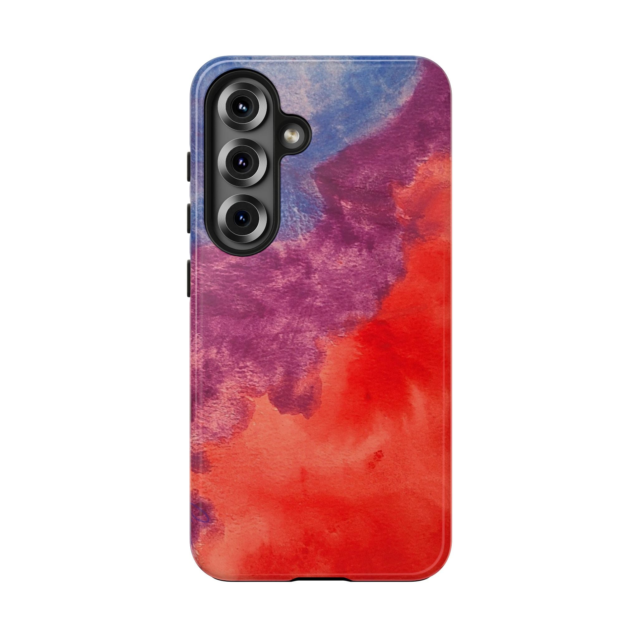 Red Purple Blue Abstract Phone Case | Colorful Geometric Art