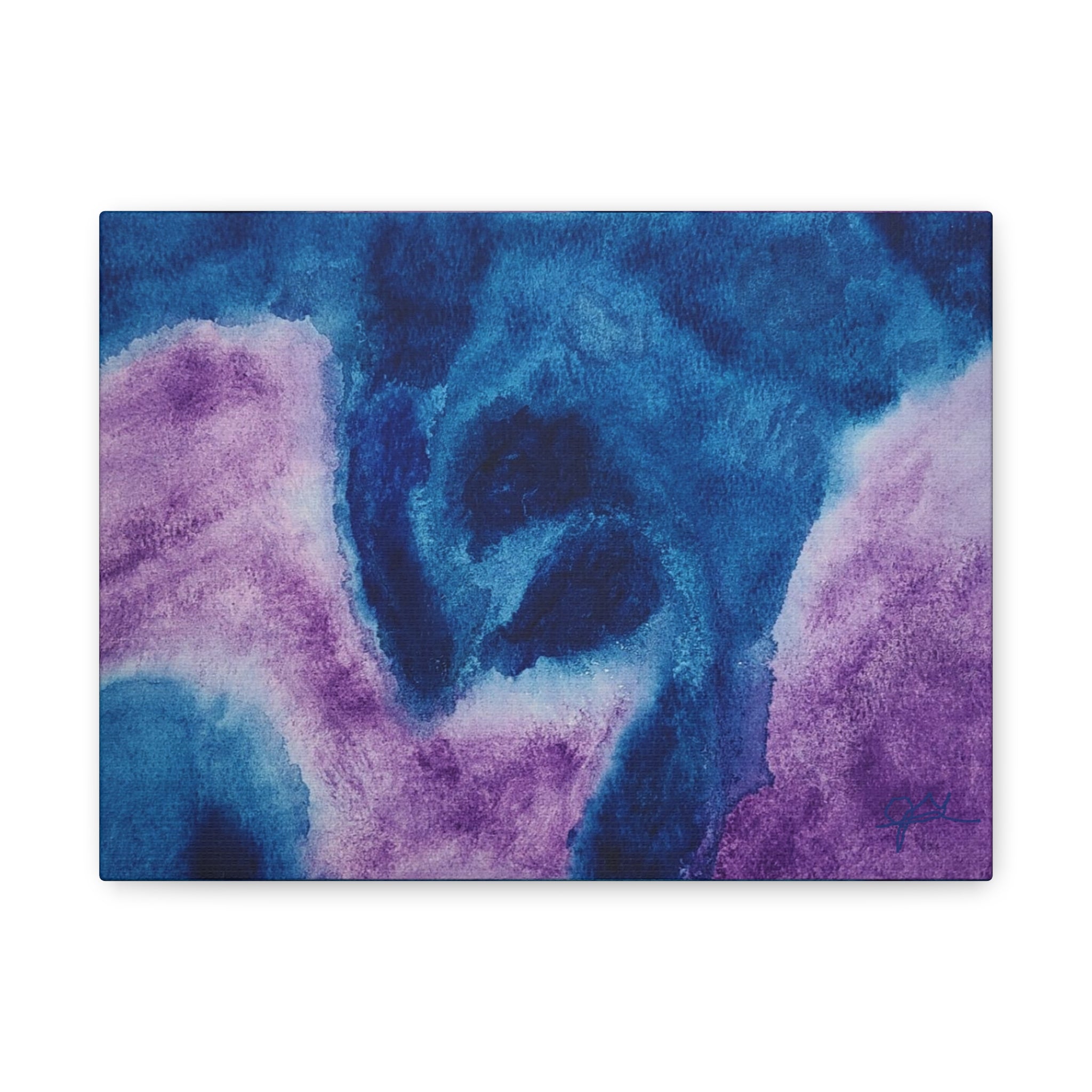 Matte Stretched 1.25" Canvas Wall Art – "Storms of Torment" Original watercolor by John Ganger