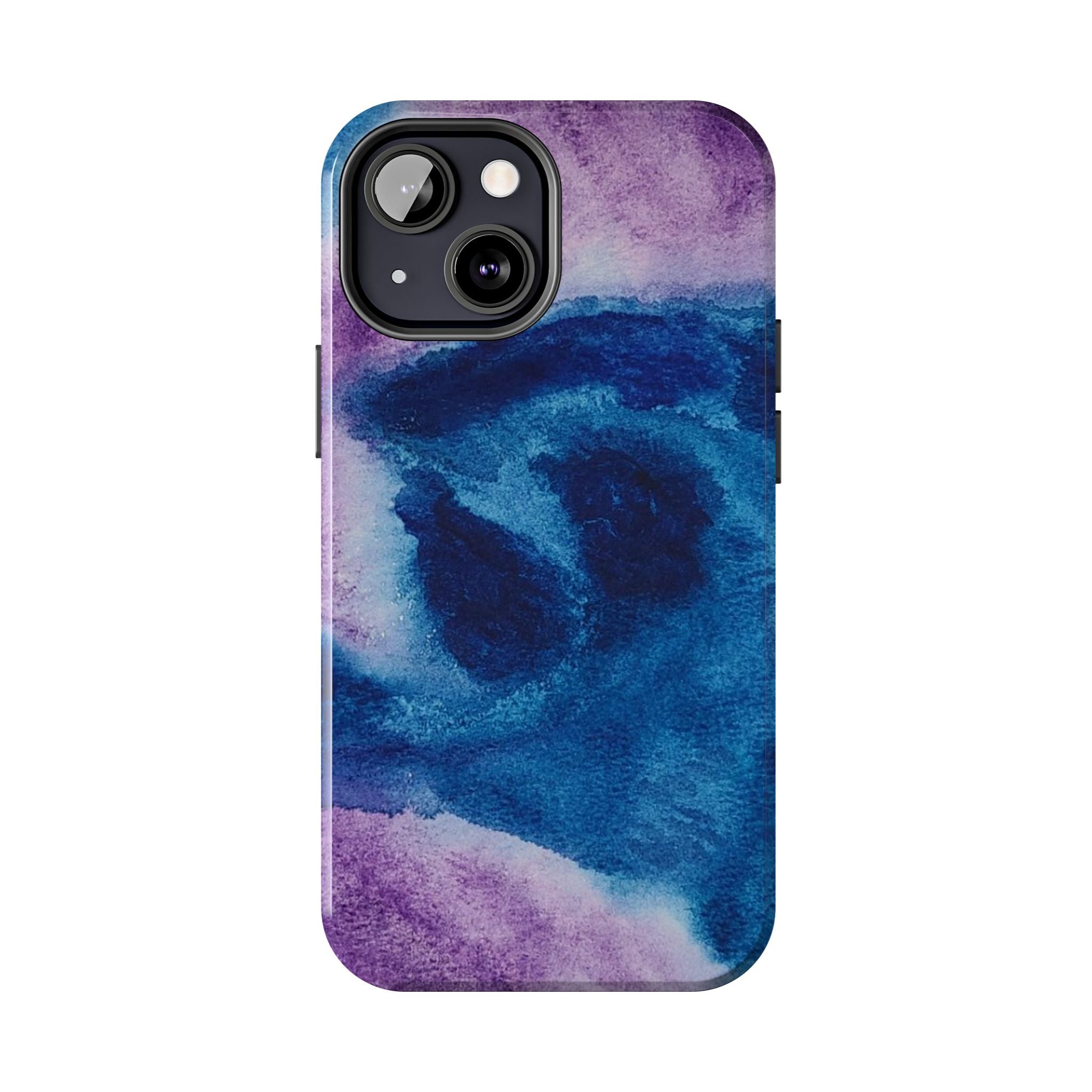 Purple Blue Abstract Phone Case | Geometric Swirl Pattern