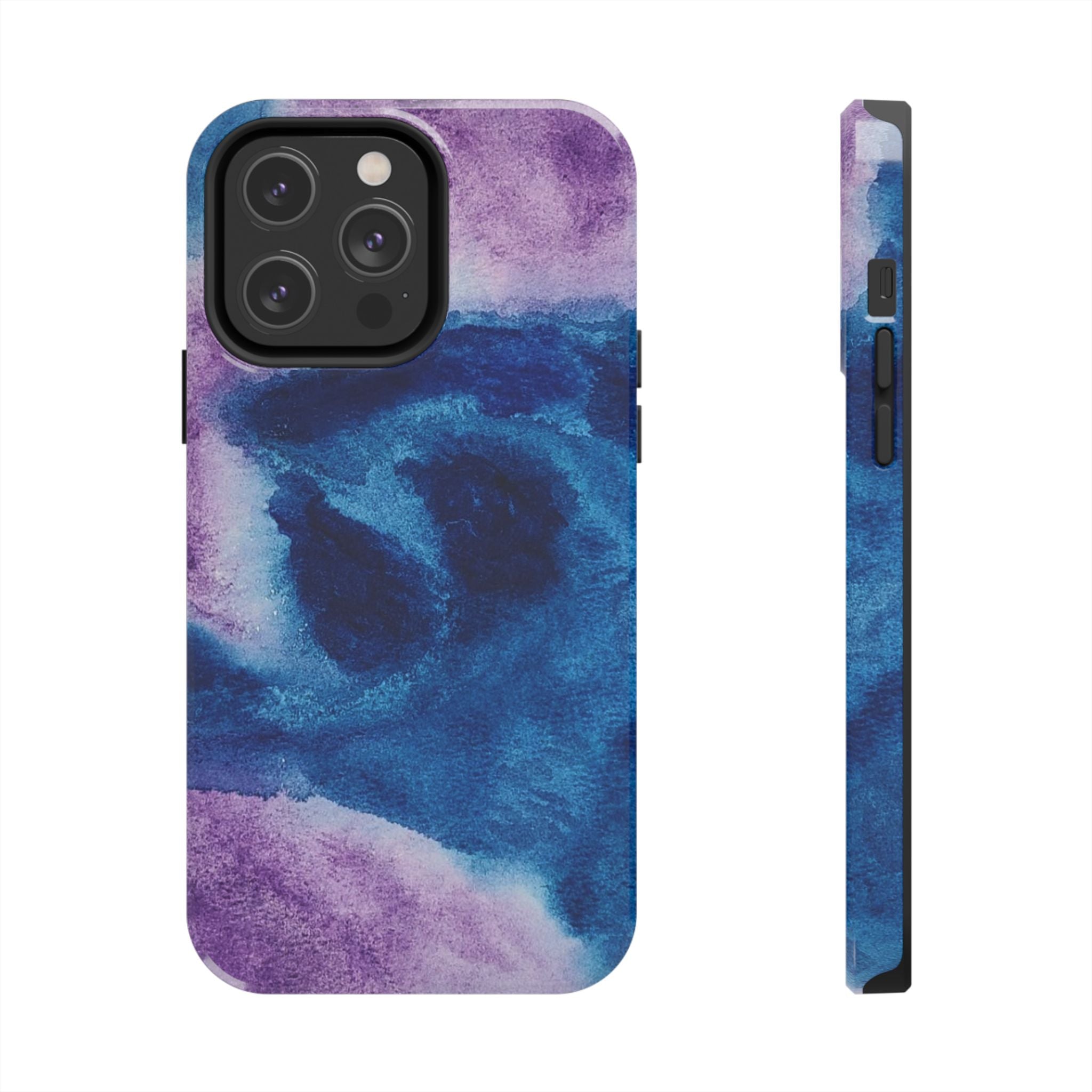 Purple Blue Abstract Phone Case | Geometric Swirl Pattern