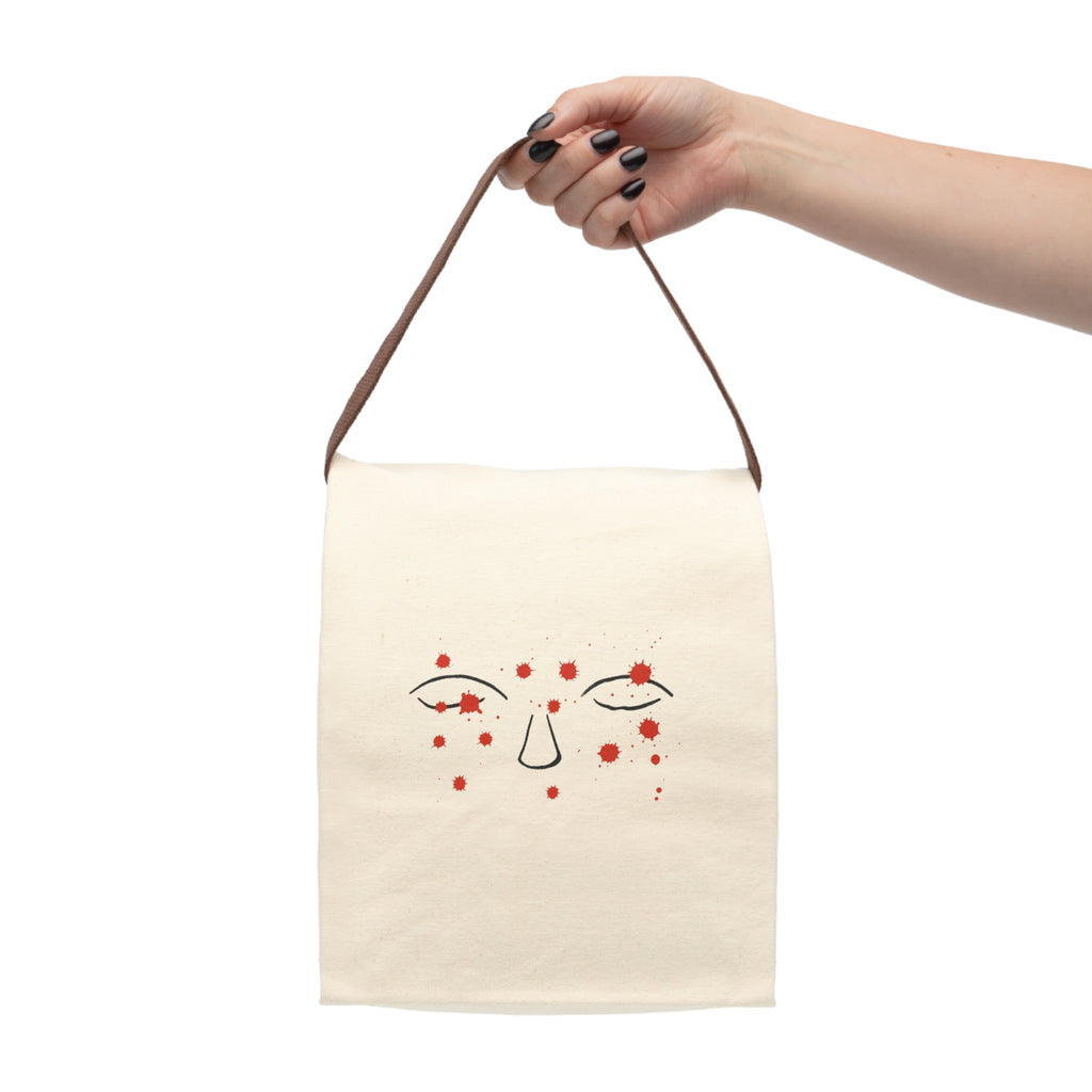 Thoughts Canvas Lunch Bag - Minimalist Trauma-Inspired Apparel by John Ganger