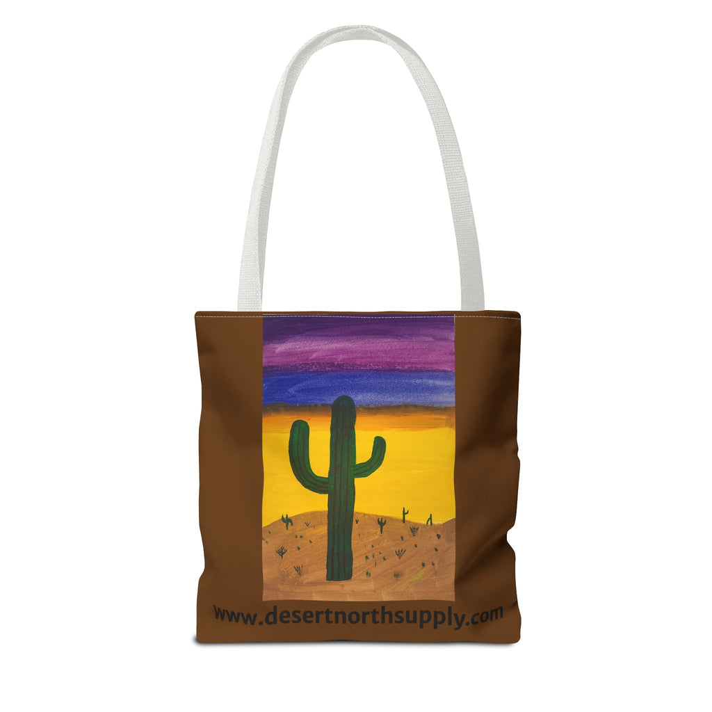 Desert Saguaro Cactus Canvas Tote Bag — "Alone" by John Ganger