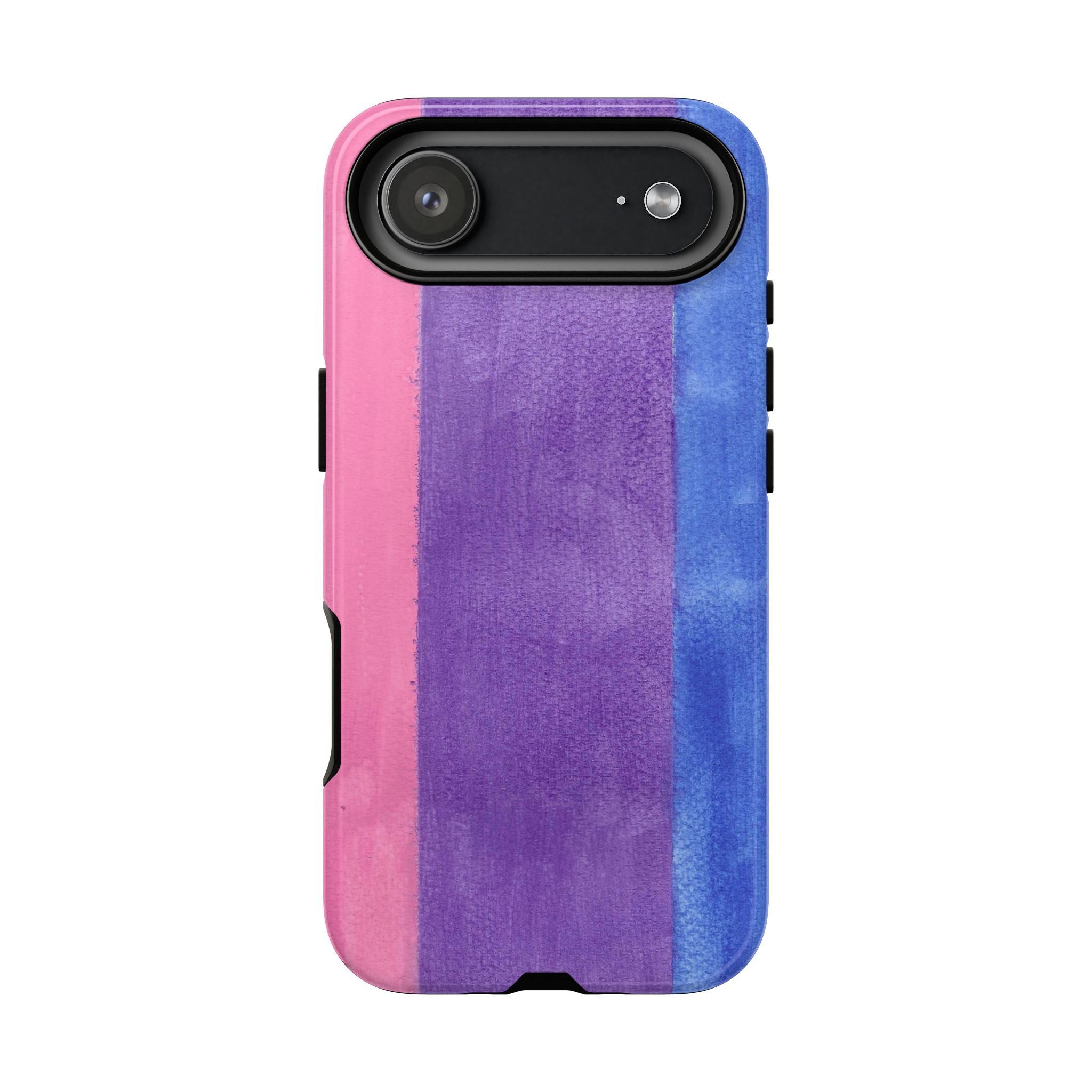 Watercolor Stripe Tough Phone Case — Pink Purple Blue Pride Protective Cover