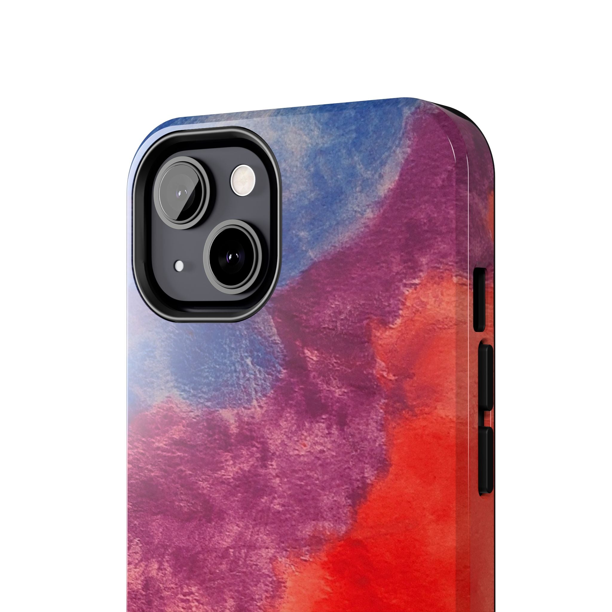 Red Purple Blue Abstract Phone Case | Colorful Geometric Art