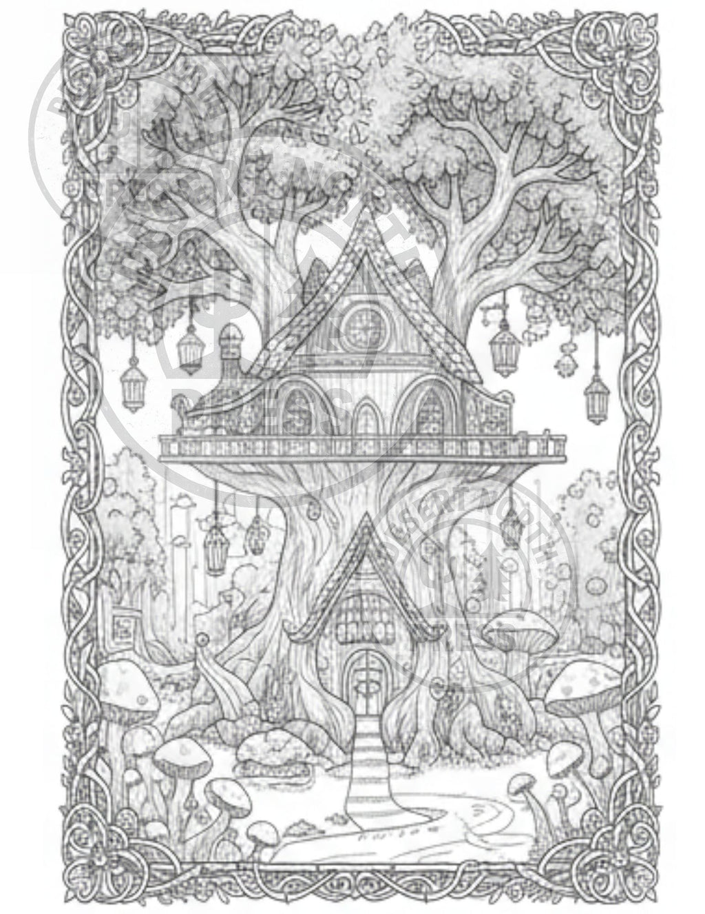 60‑Page Adult Coloring Book Printable - Intricate Designs for Stress Relief - Detailed Coloring Pages PDF - Mindful Art Therapy Download