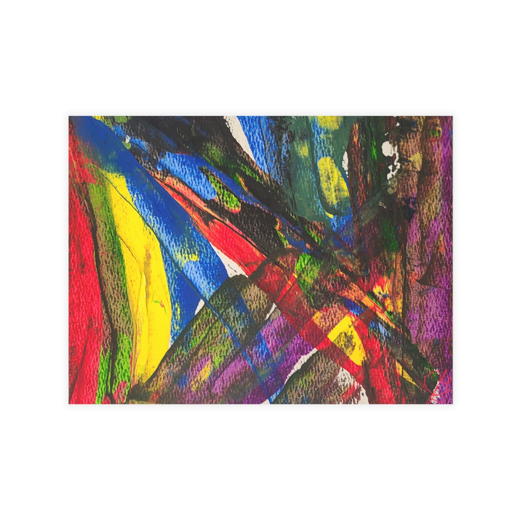 Chaotic Thought - PTSD Turmoil Abstract Watercolor Postcard Set (4x6 or 5x7)