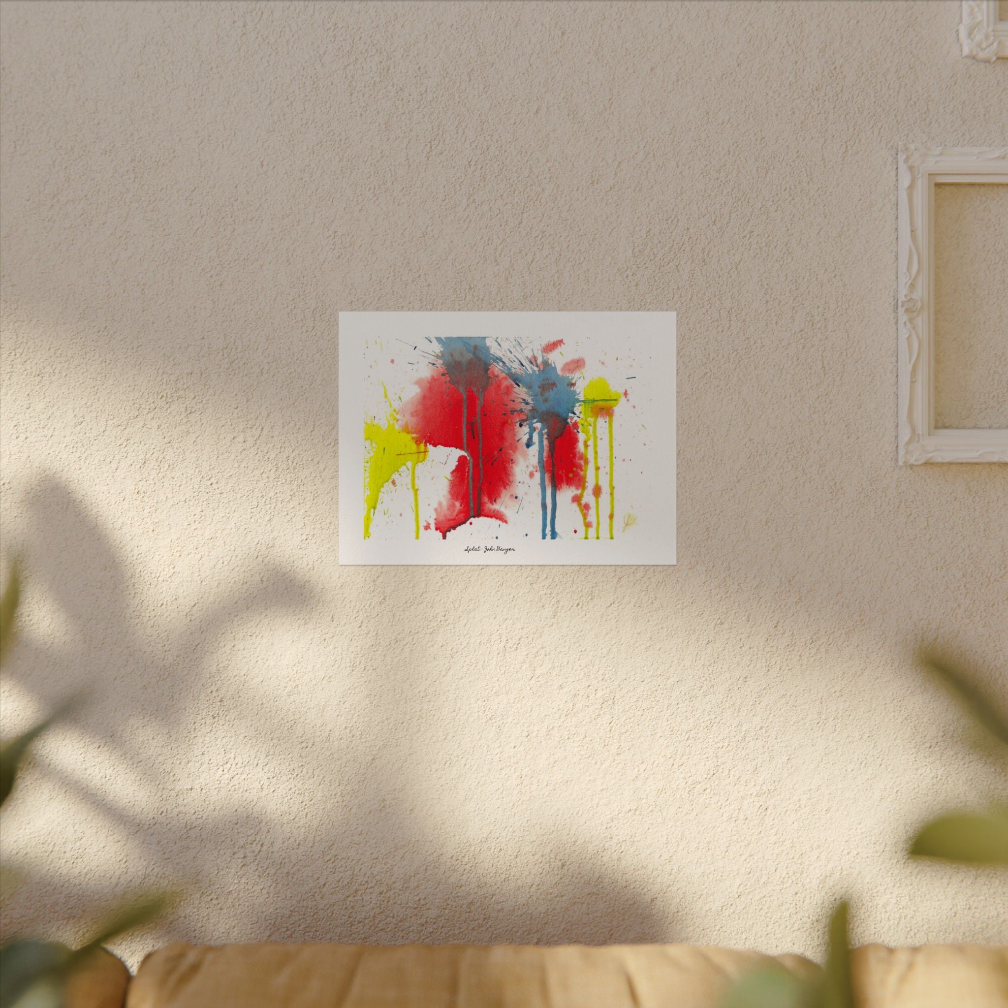 Splat - Watercolor Texture Art Print by John Ganger
