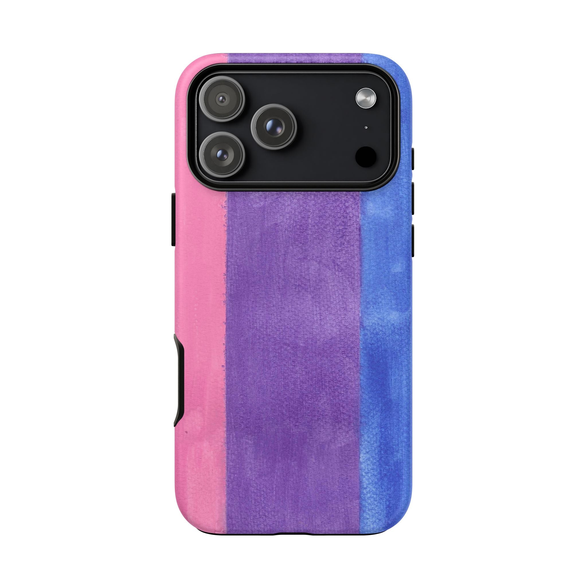 Watercolor Stripe Tough Phone Case — Pink Purple Blue Pride Protective Cover