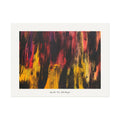 Abstract art print with vibrant colors on a white background