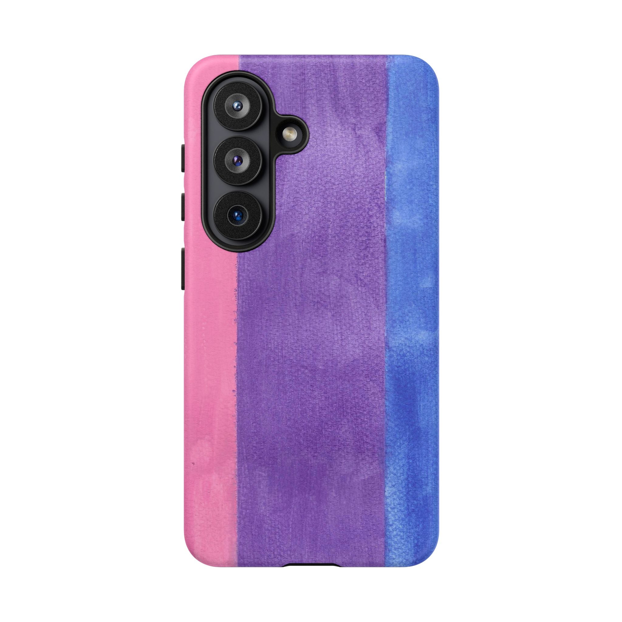 Watercolor Stripe Tough Phone Case — Pink Purple Blue Pride Protective Cover