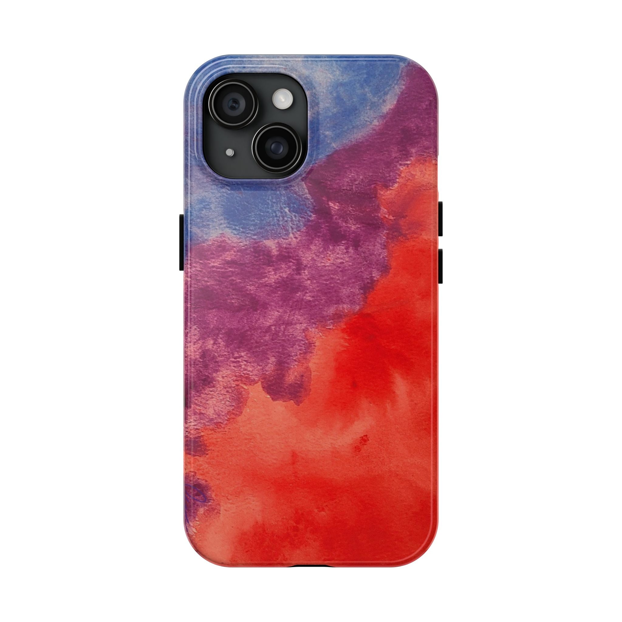Red Purple Blue Abstract Phone Case | Colorful Geometric Art