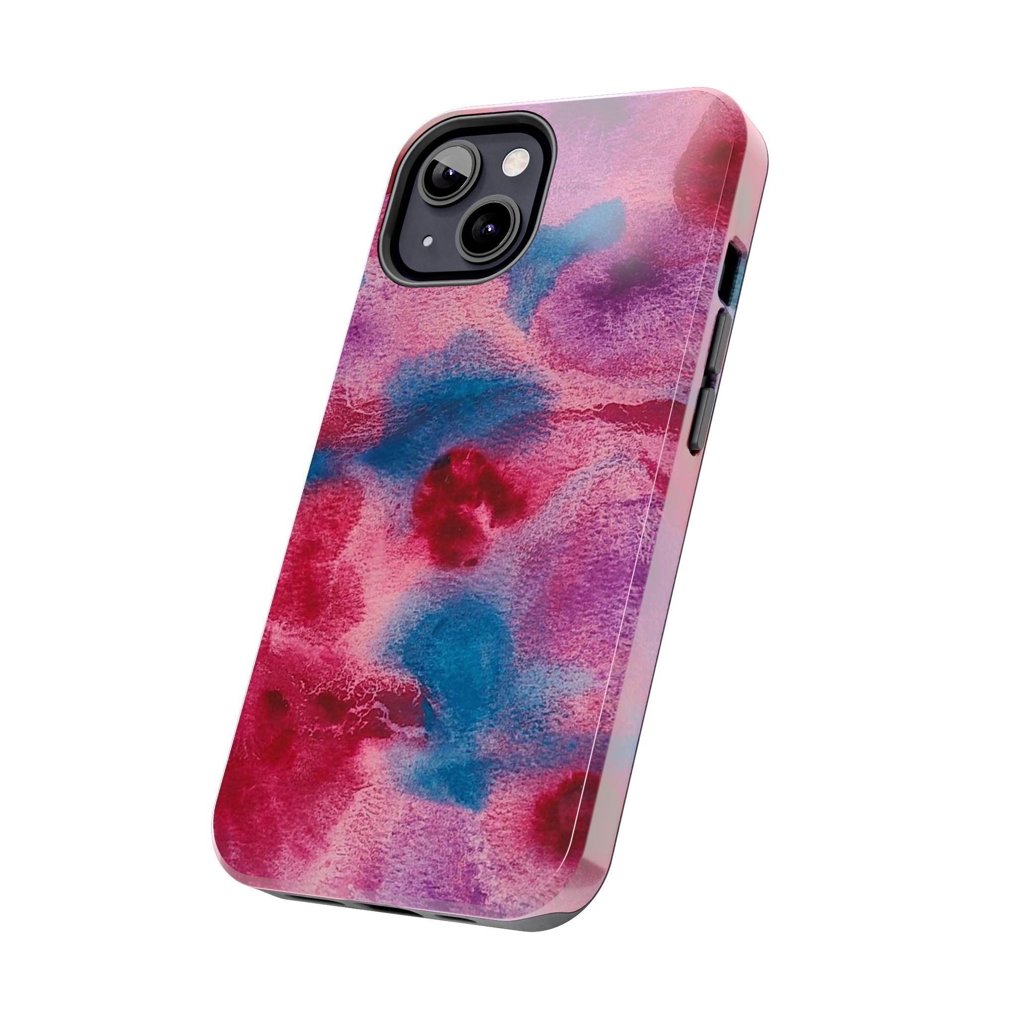 Pink Blue Watercolor Abstract Phone Case | Tough Case