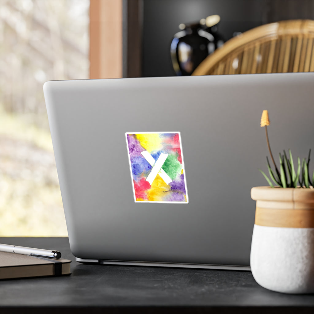 PTSD Healing Abstract 'Marks the Spot' Vinyl Decal - Watercolor Art Sticker