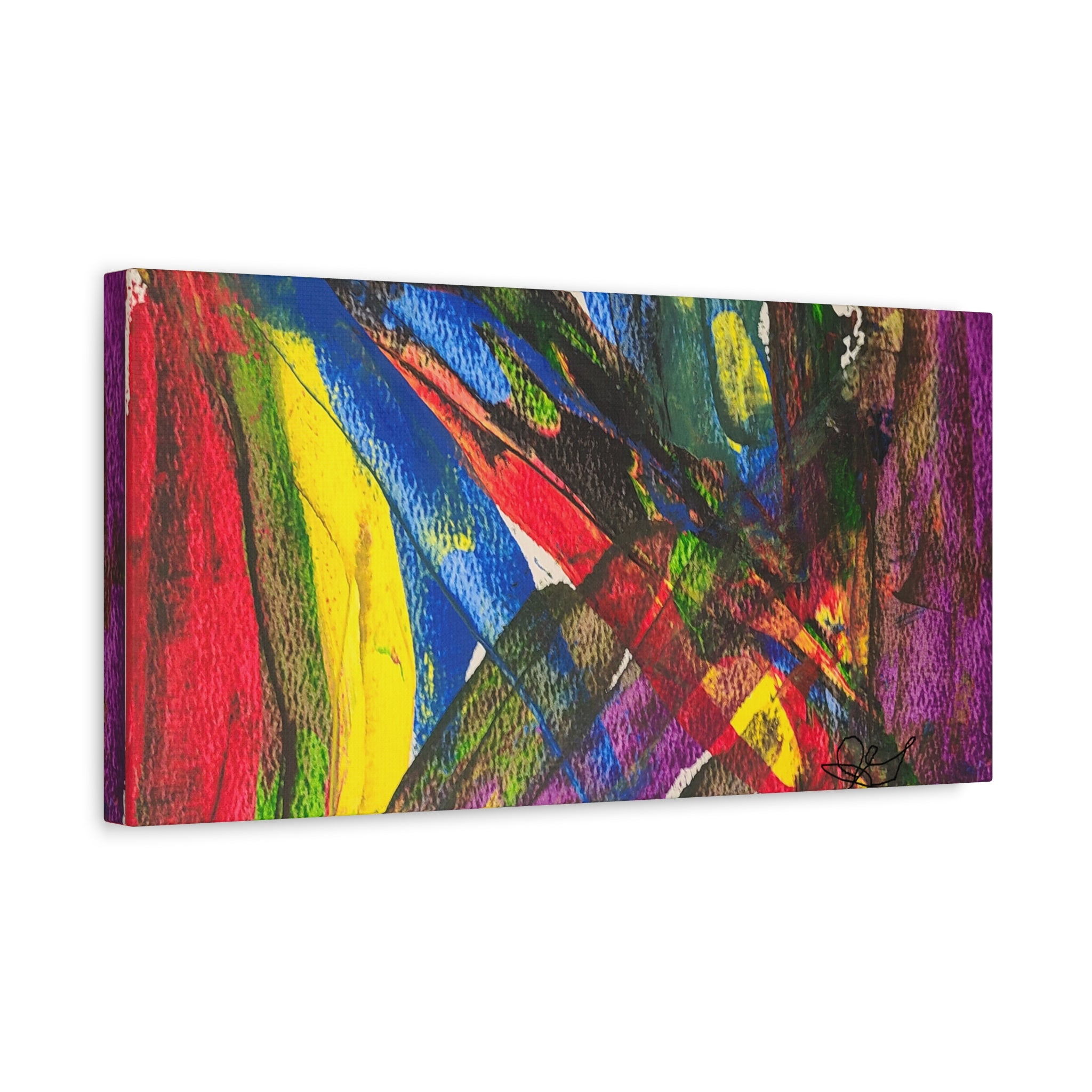 Abstract Canvas Art - "Chaotic Thought" Original Art by John Ganger