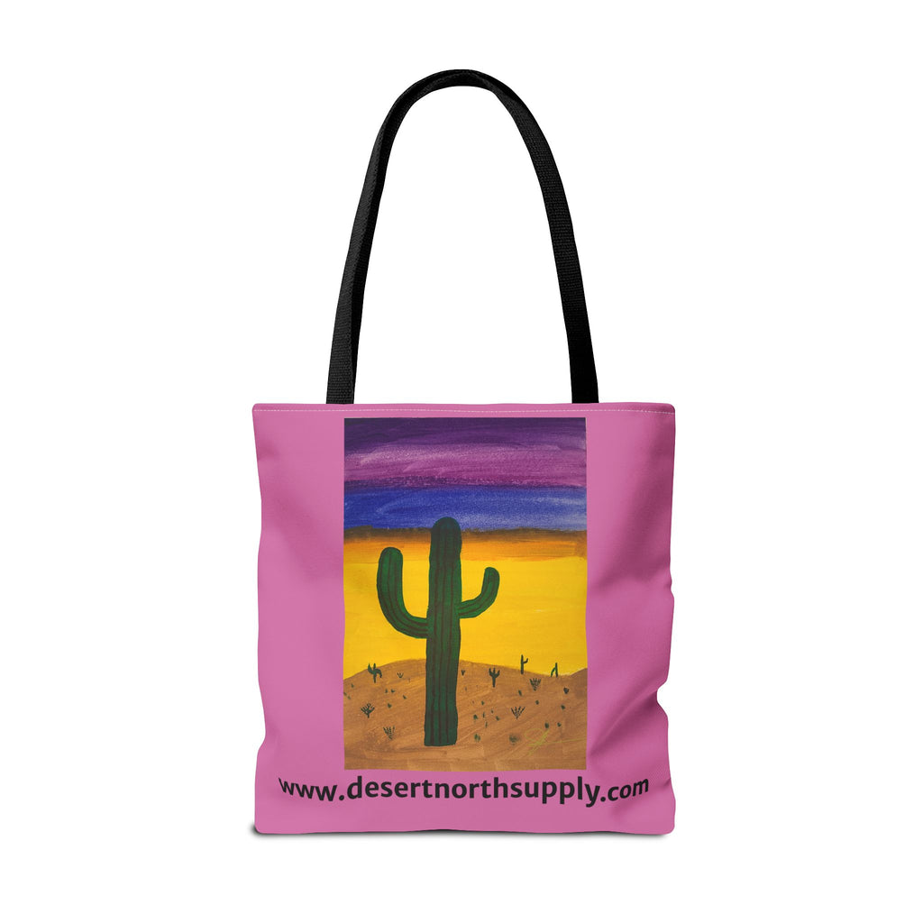 Desert Saguaro Cactus Canvas Tote Bag — "Alone" by John Ganger