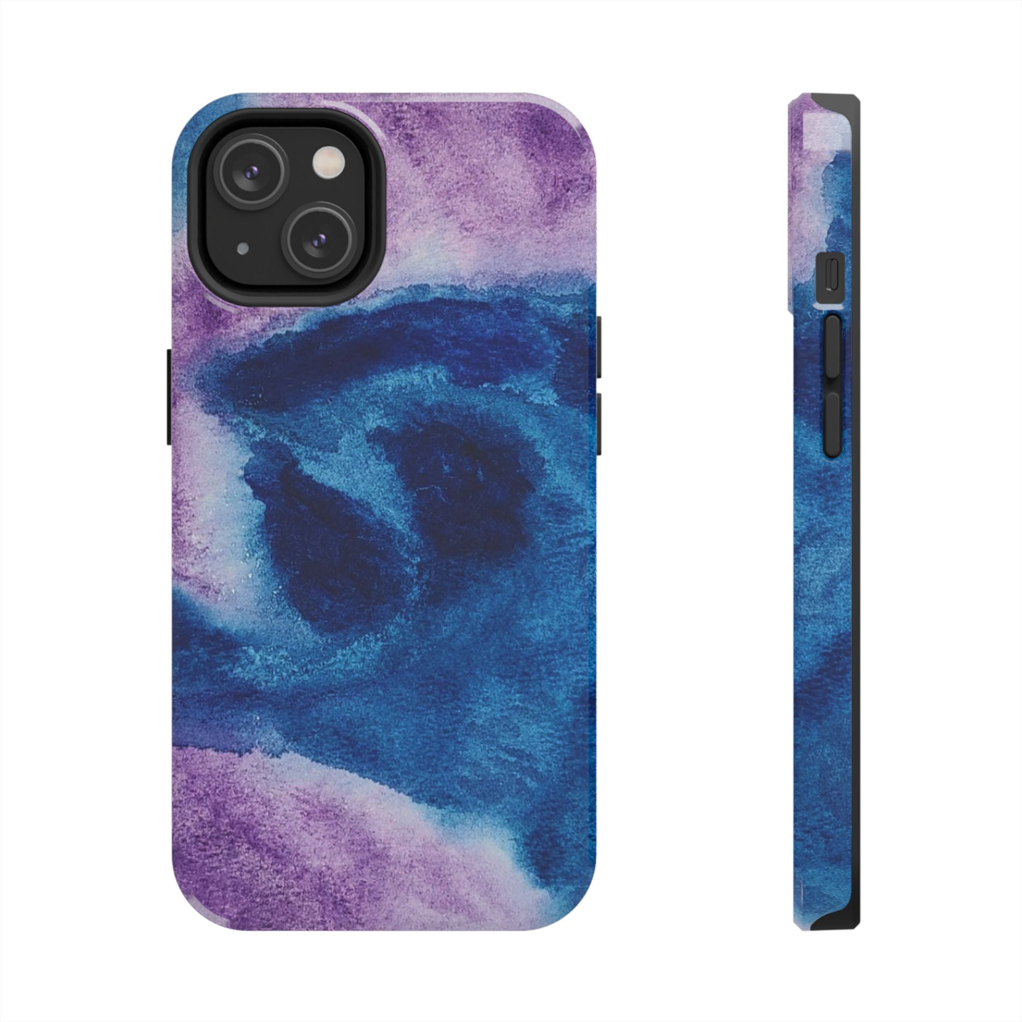 Purple Blue Abstract Phone Case | Geometric Swirl Pattern
