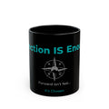 Choose Forward Black Mug — "Direction IS Enough"