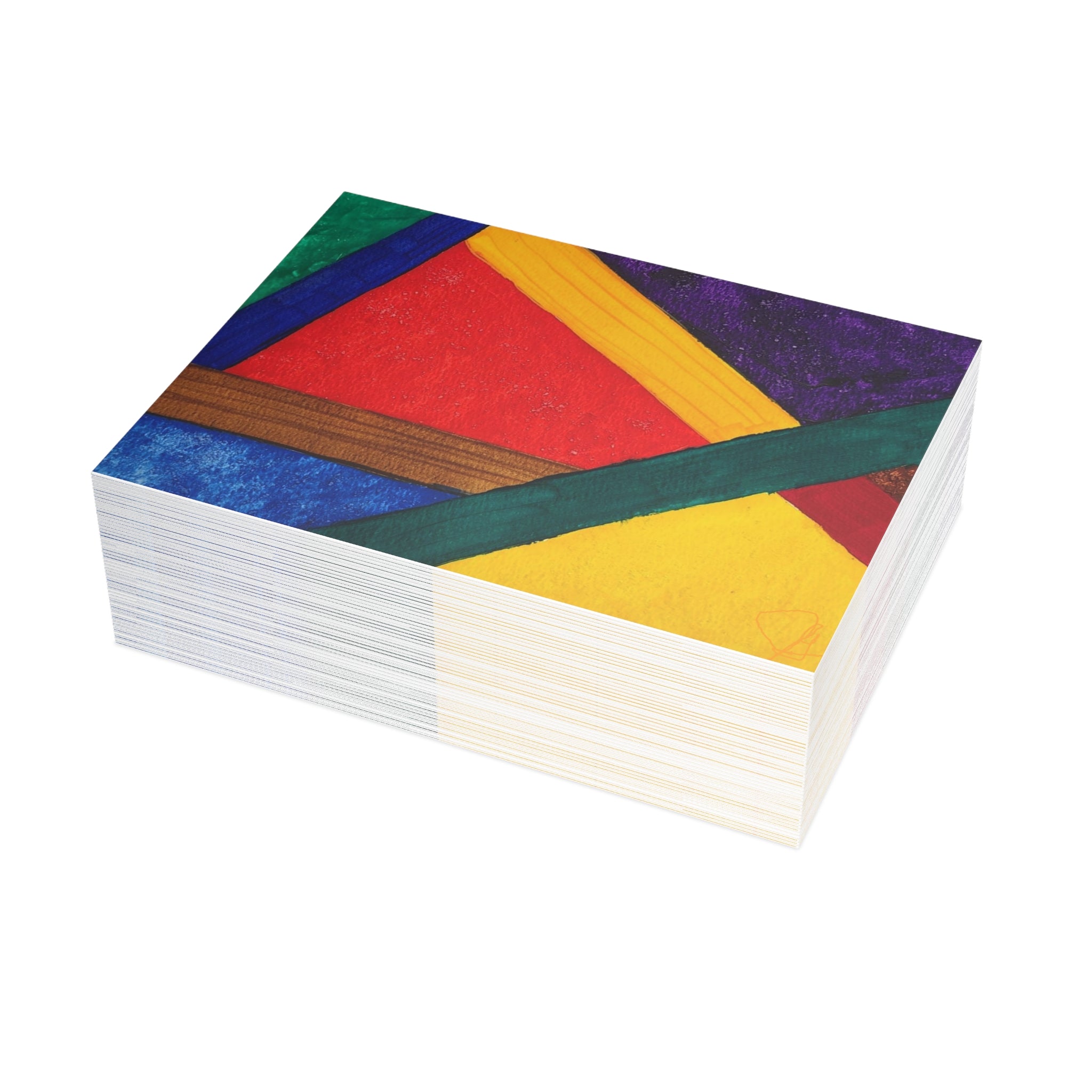 Puzzled - Abstract Watercolor Postcard Set (4x6 or 5x7)