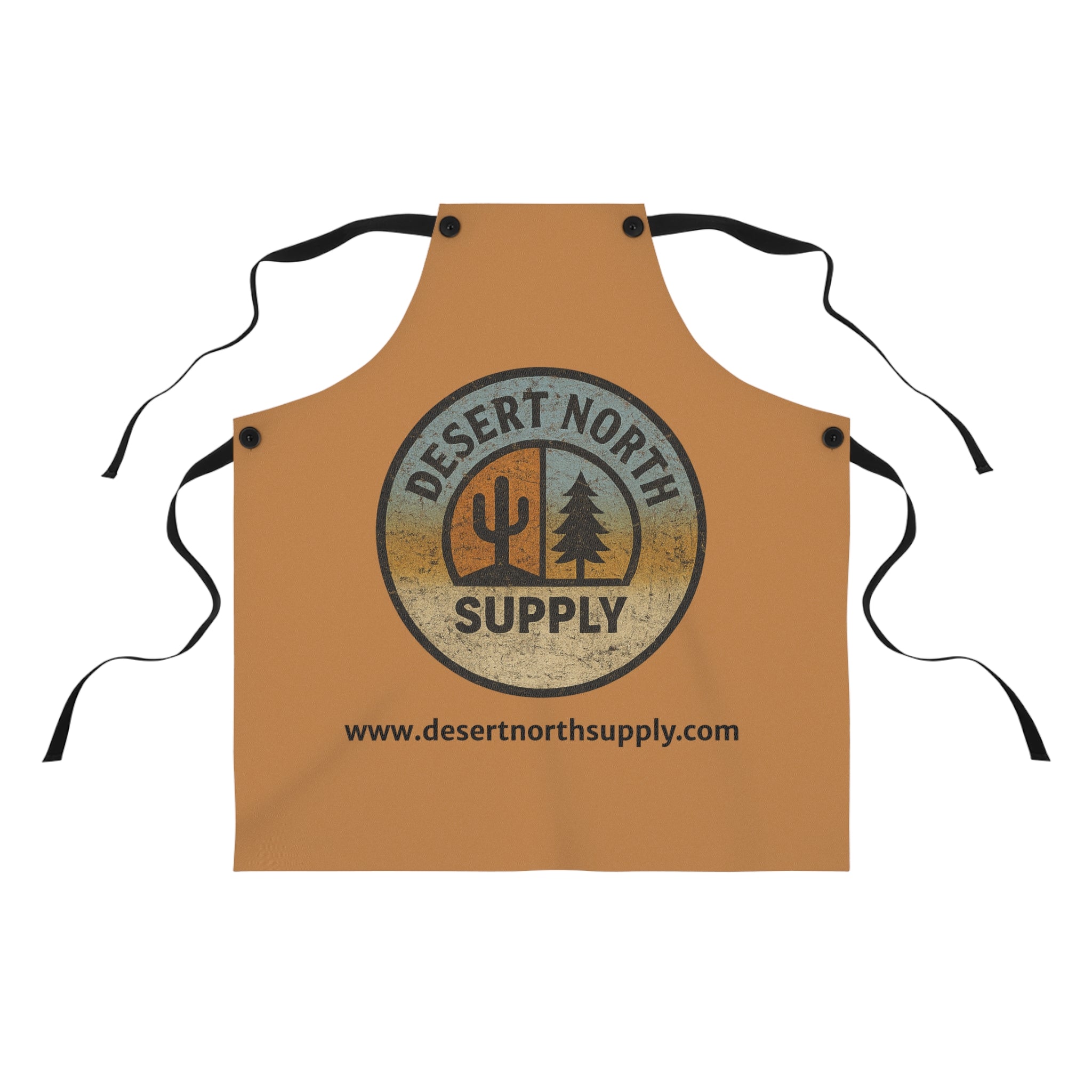 Desert North Supply Apron — Rustic Outdoor Logo Cooking Apron