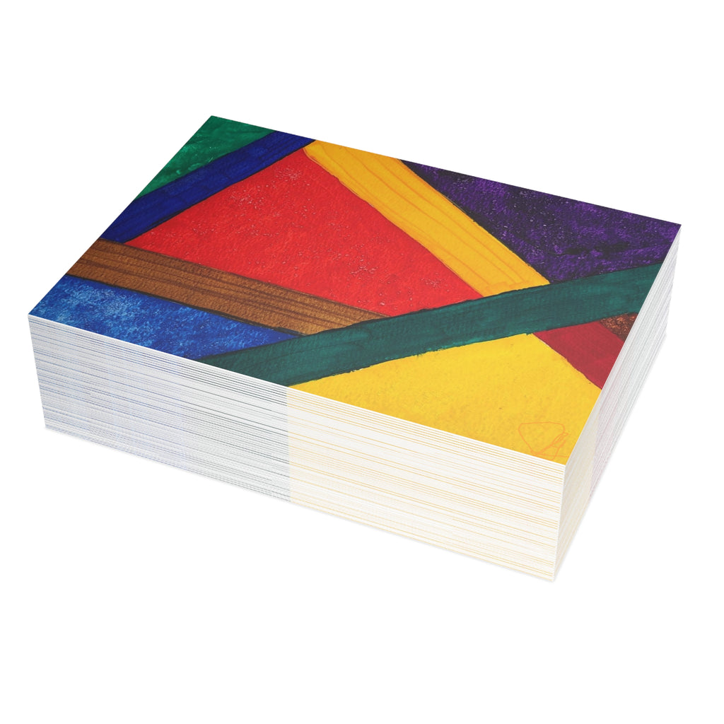 Puzzled - Abstract Watercolor Postcard Set (4x6 or 5x7)