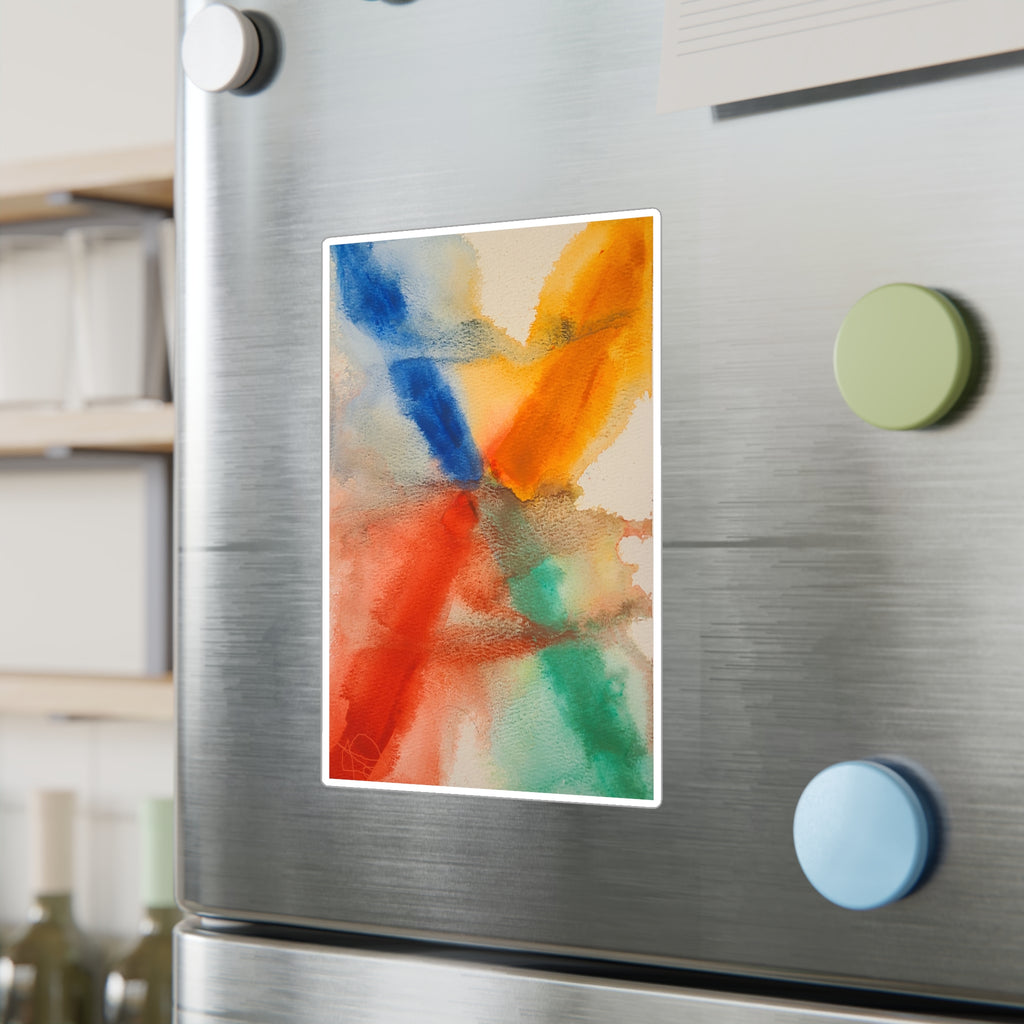 Crosswinds Abstract Watercolor Vinyl Decal - PTSD Emotion Art Sticker for Walls, Laptops & Therapy Spaces
