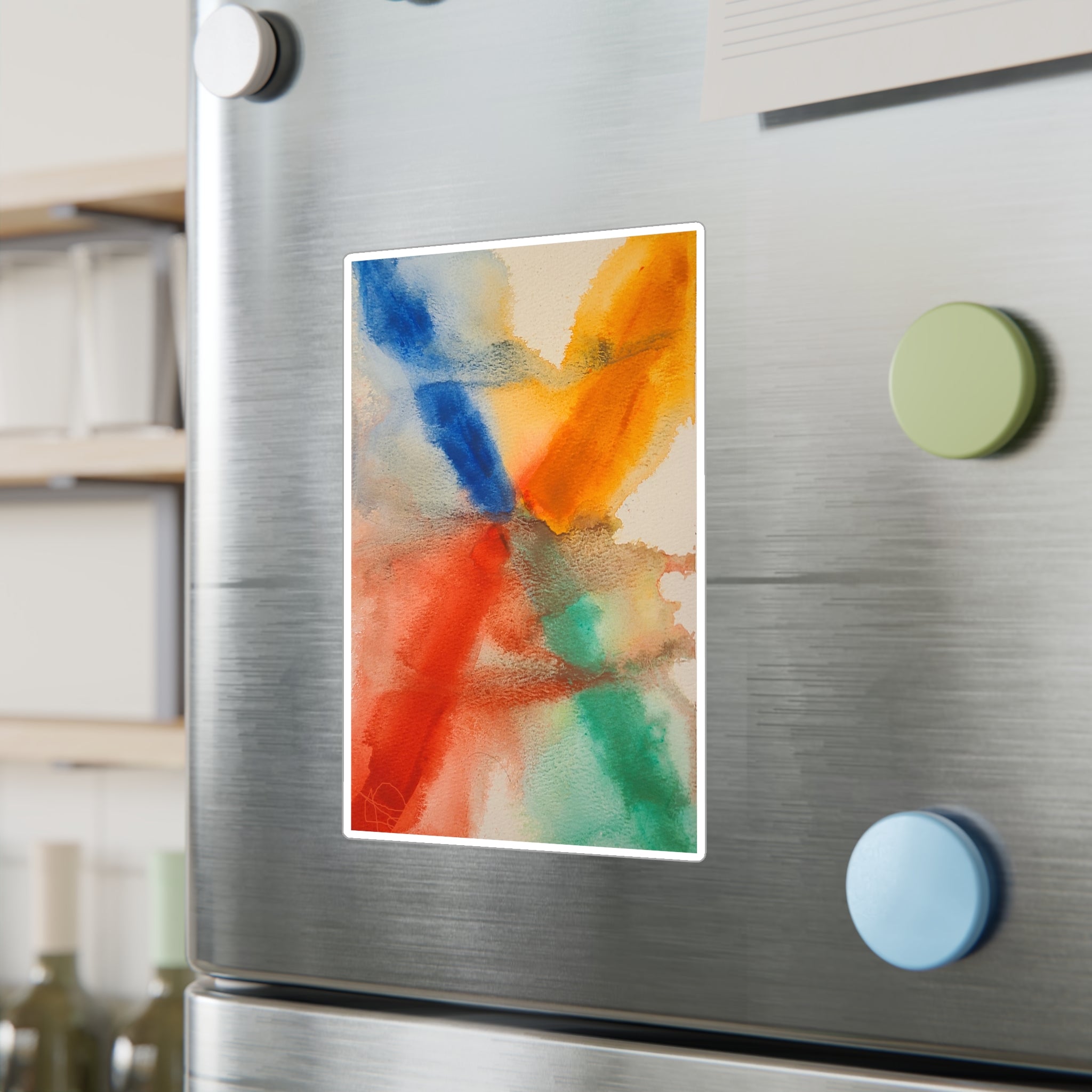 Crosswinds Abstract Watercolor Vinyl Decal - PTSD Emotion Art Sticker for Walls, Laptops & Therapy Spaces