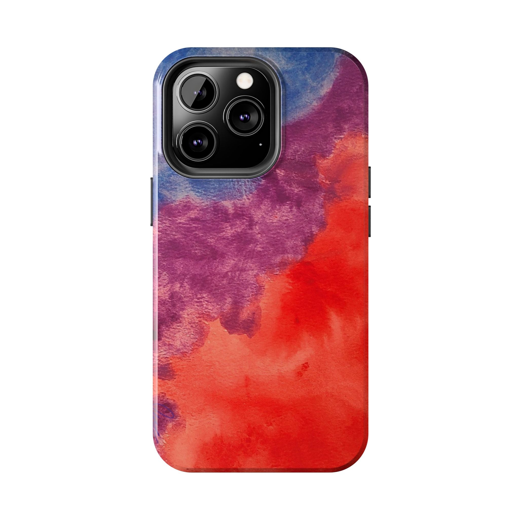 Red Purple Blue Abstract Phone Case | Colorful Geometric Art