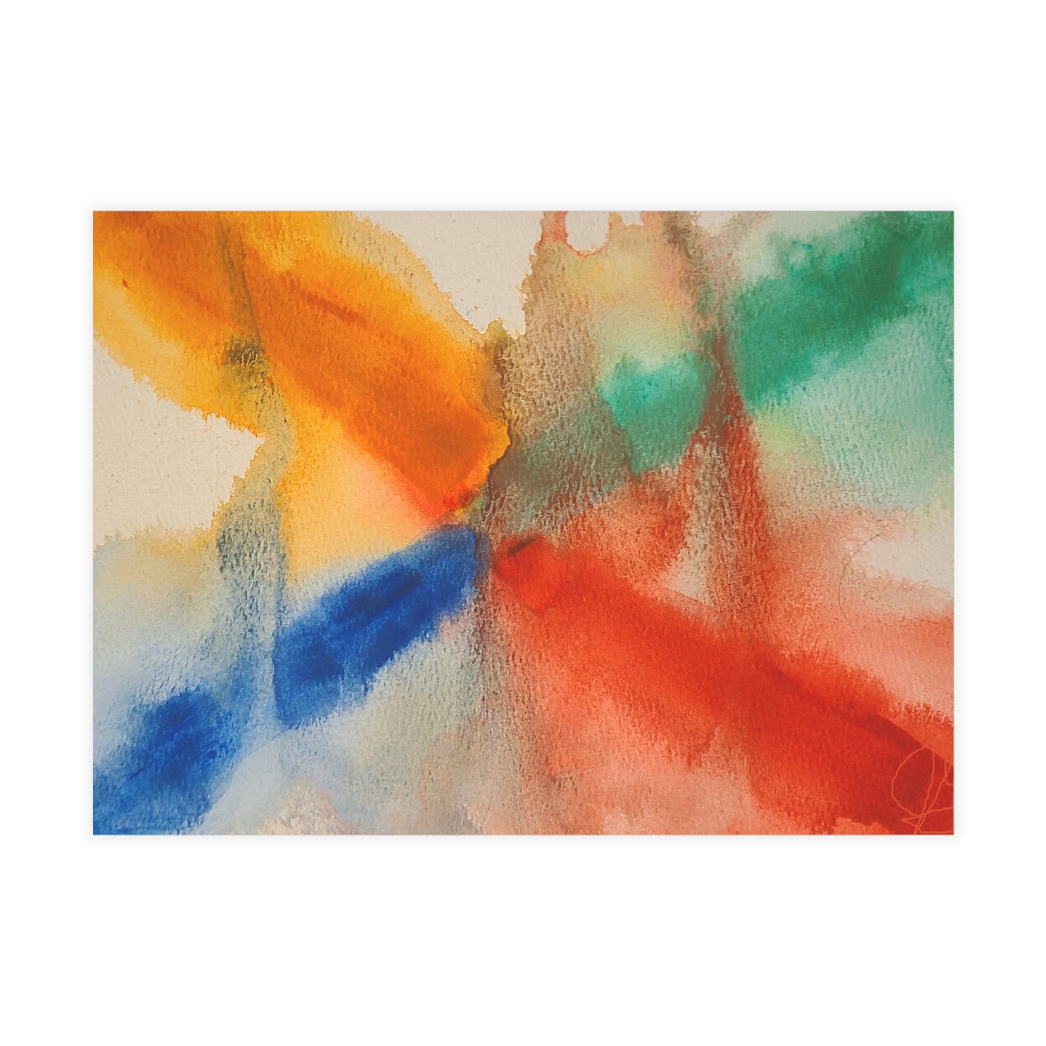 Crosswinds - PTSD Turmoil Watercolor Art - Abstract Watercolor Postcard Set (4x6 or 5x7)