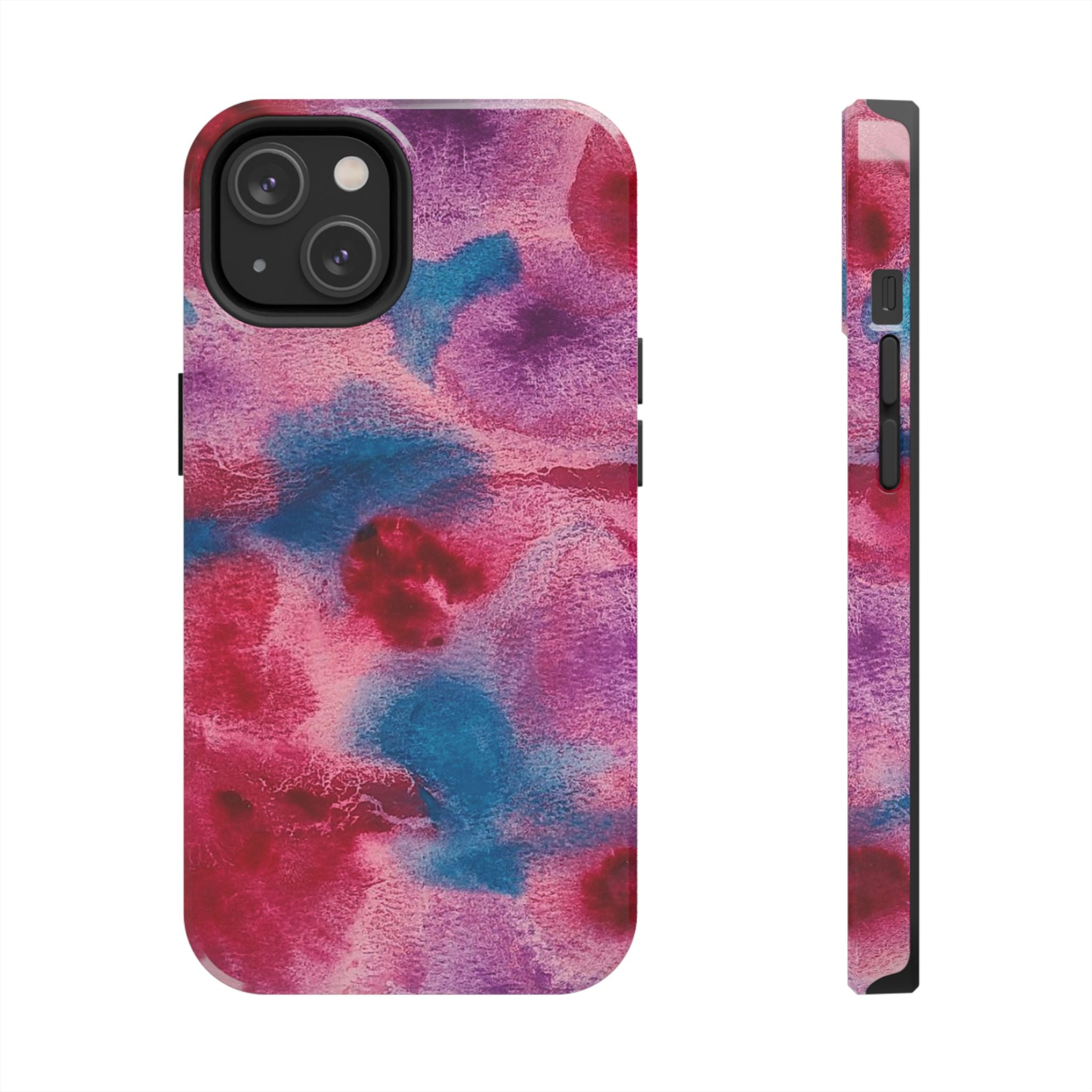 Pink Blue Watercolor Abstract Phone Case | Tough Case