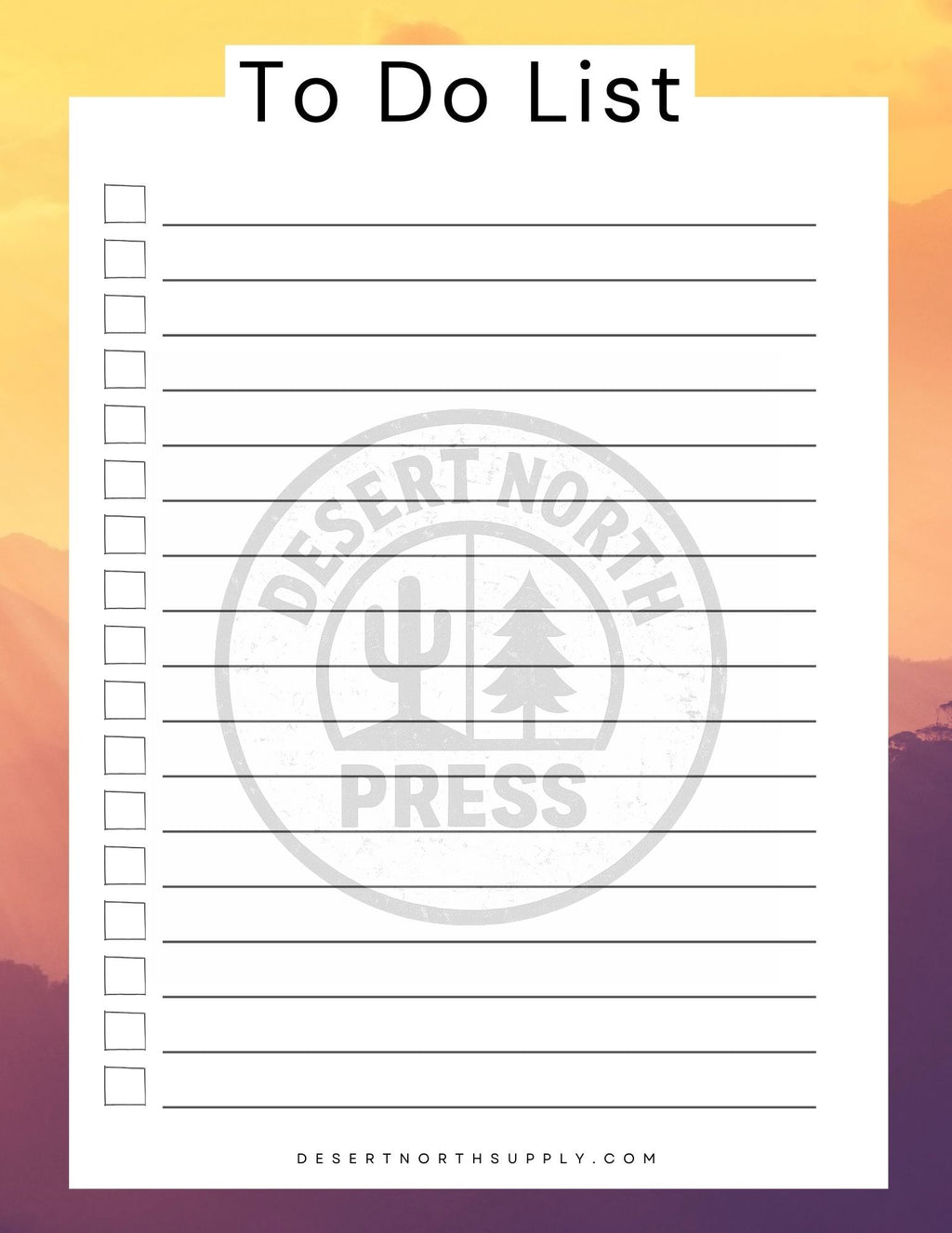 Printable To‑Do List Bundle (40 Pages) • 5 Aesthetic Styles • Goodnotes‑Ready Templates • Storms of Torment, Desert Sunset, Forest, Marble & Minimalist • Digital Download