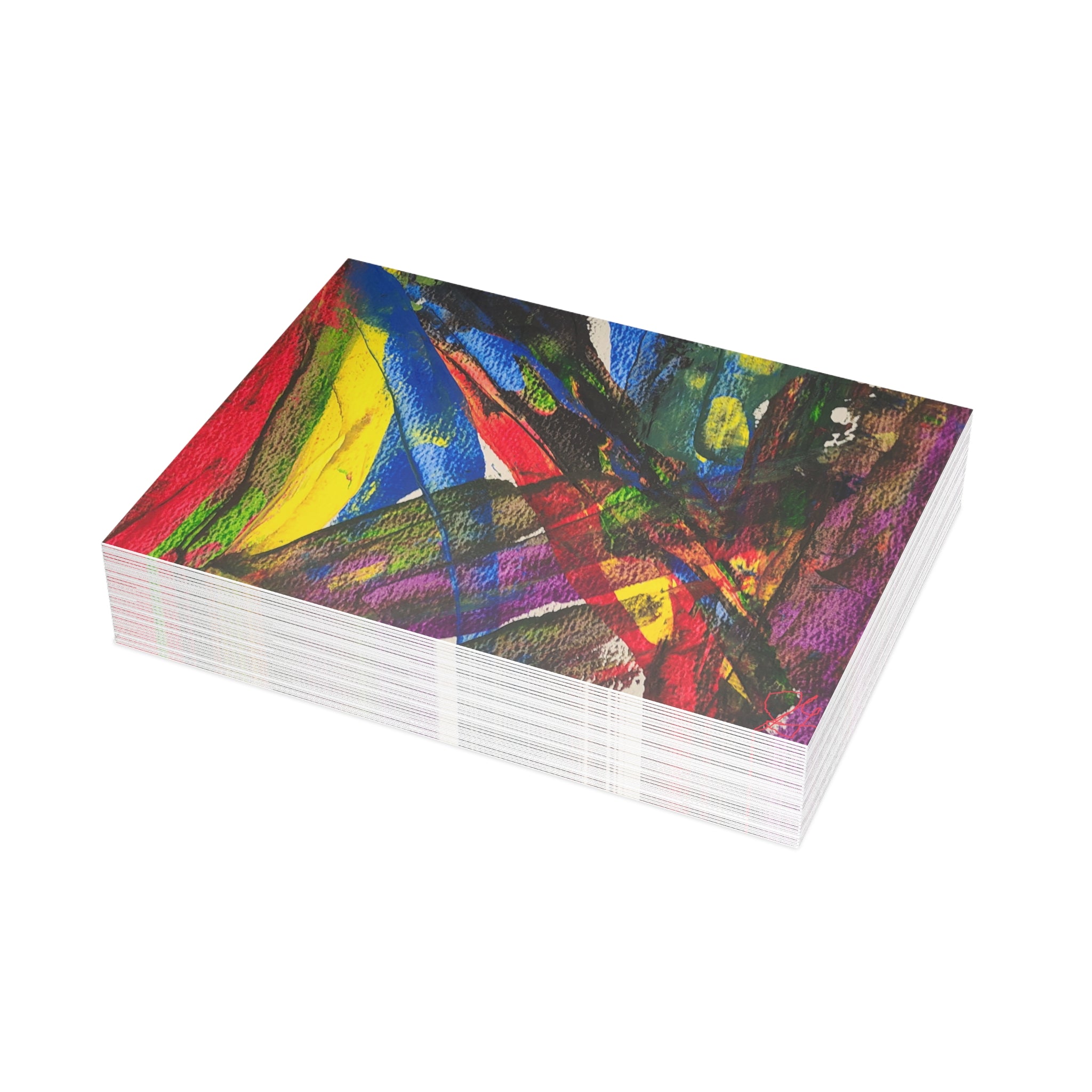 Chaotic Thought - PTSD Turmoil Abstract Watercolor Postcard Set (4x6 or 5x7)