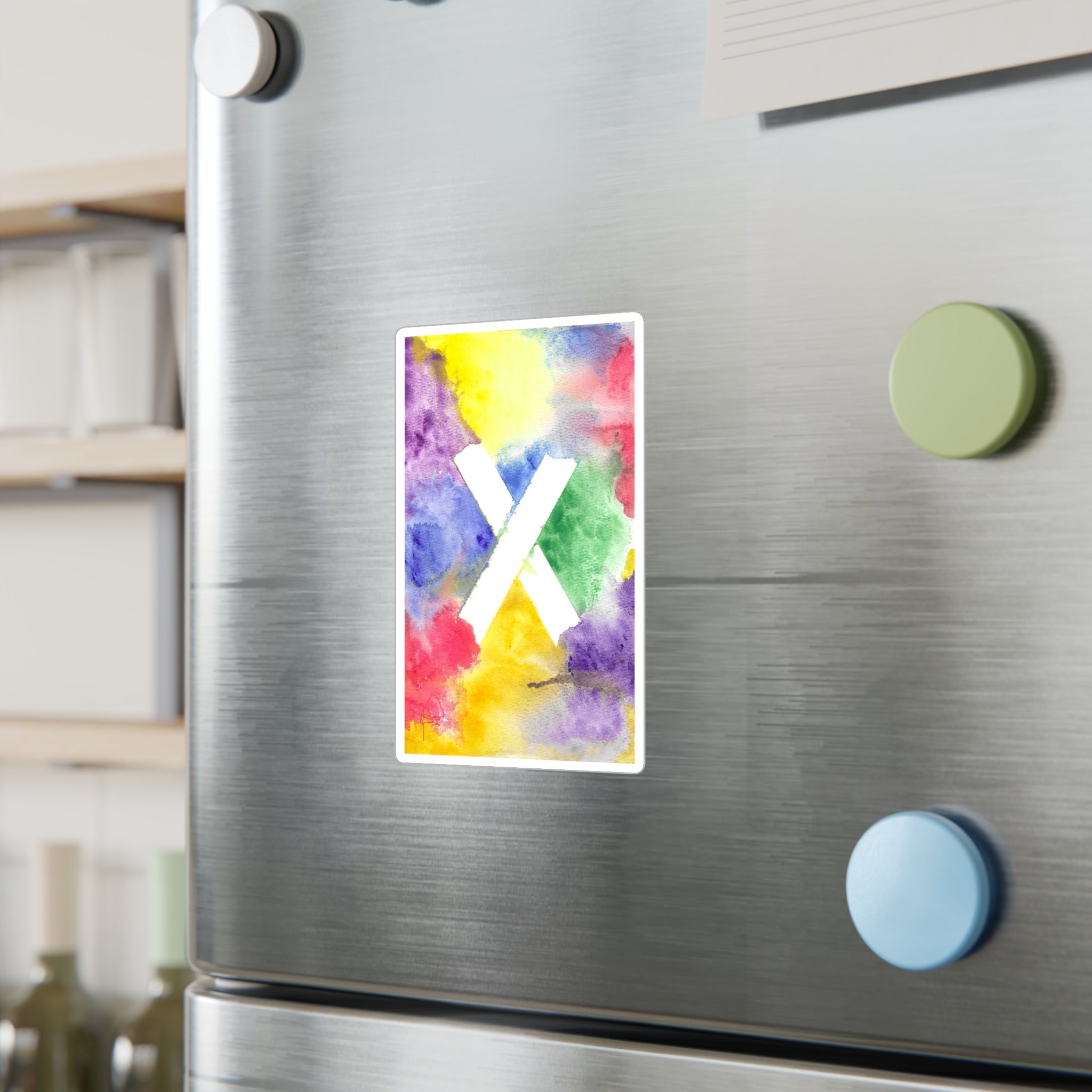 PTSD Healing Abstract 'Marks the Spot' Vinyl Decal - Watercolor Art Sticker