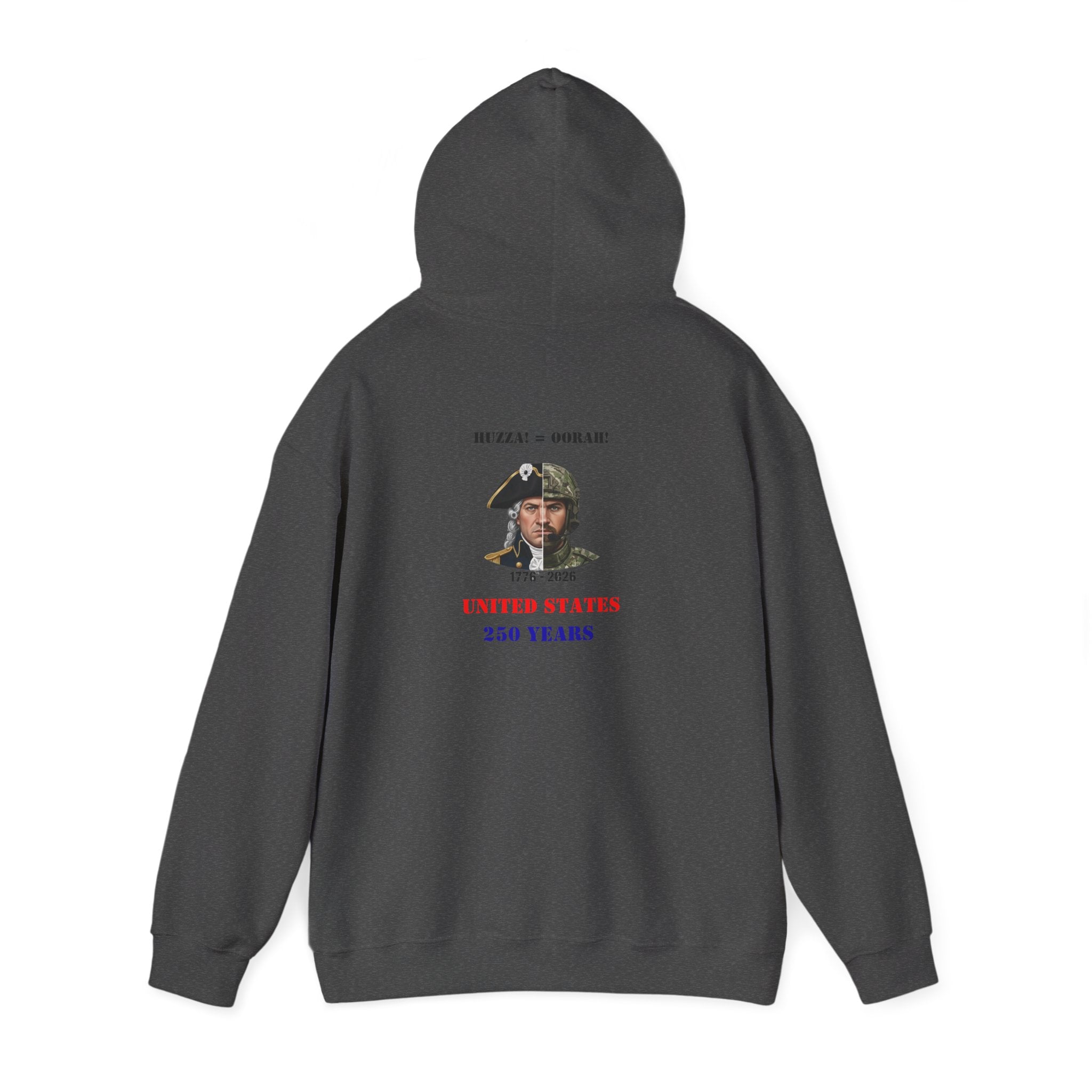 United States 250 Years 1776 - 2026 Split-Era Soldier Graphic Hoodie
