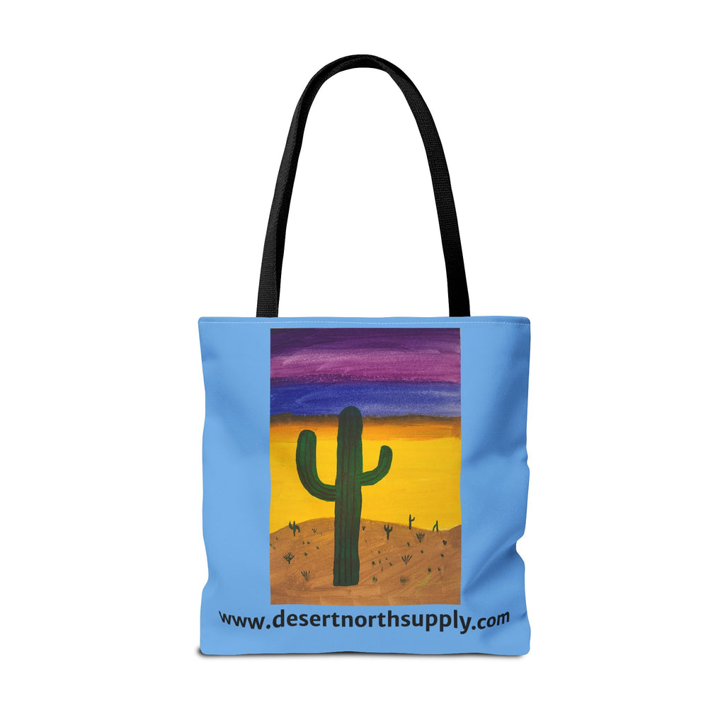 Desert Saguaro Cactus Canvas Tote Bag — "Alone" by John Ganger