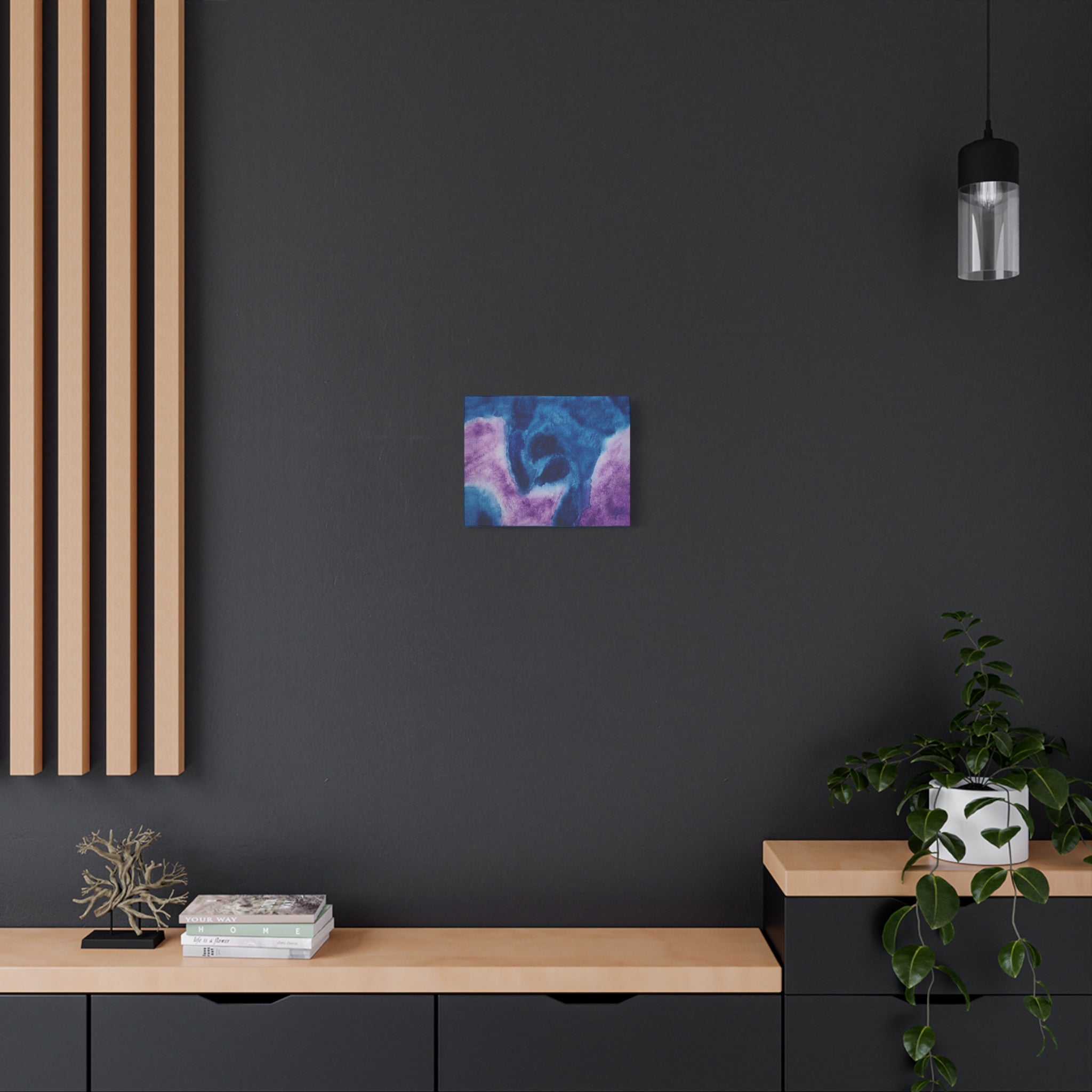Matte Stretched 1.25" Canvas Wall Art – "Storms of Torment" Original watercolor by John Ganger