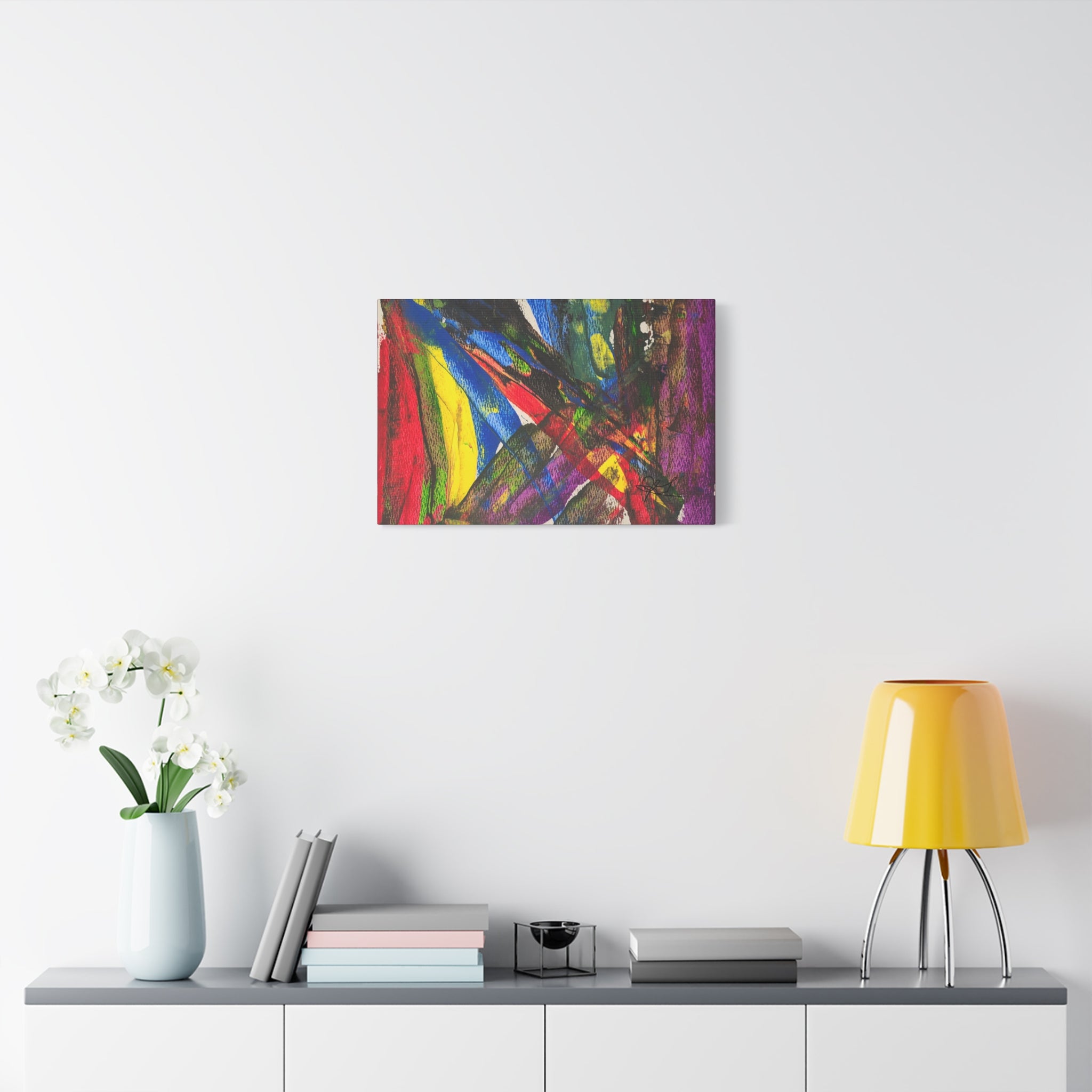 Abstract Canvas Art - "Chaotic Thought" Original Art by John Ganger