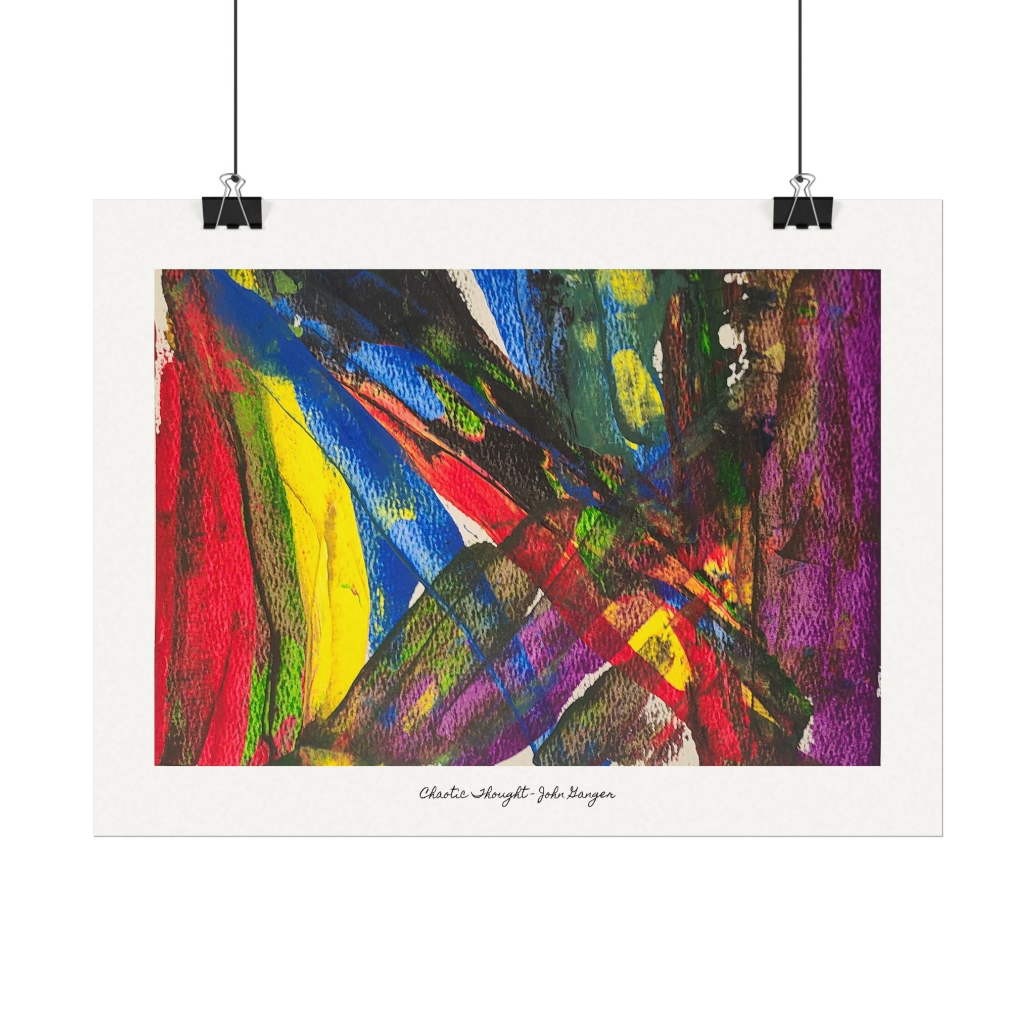 Watercolor Texture Art Print - "Chaotic Thought" by John Ganger