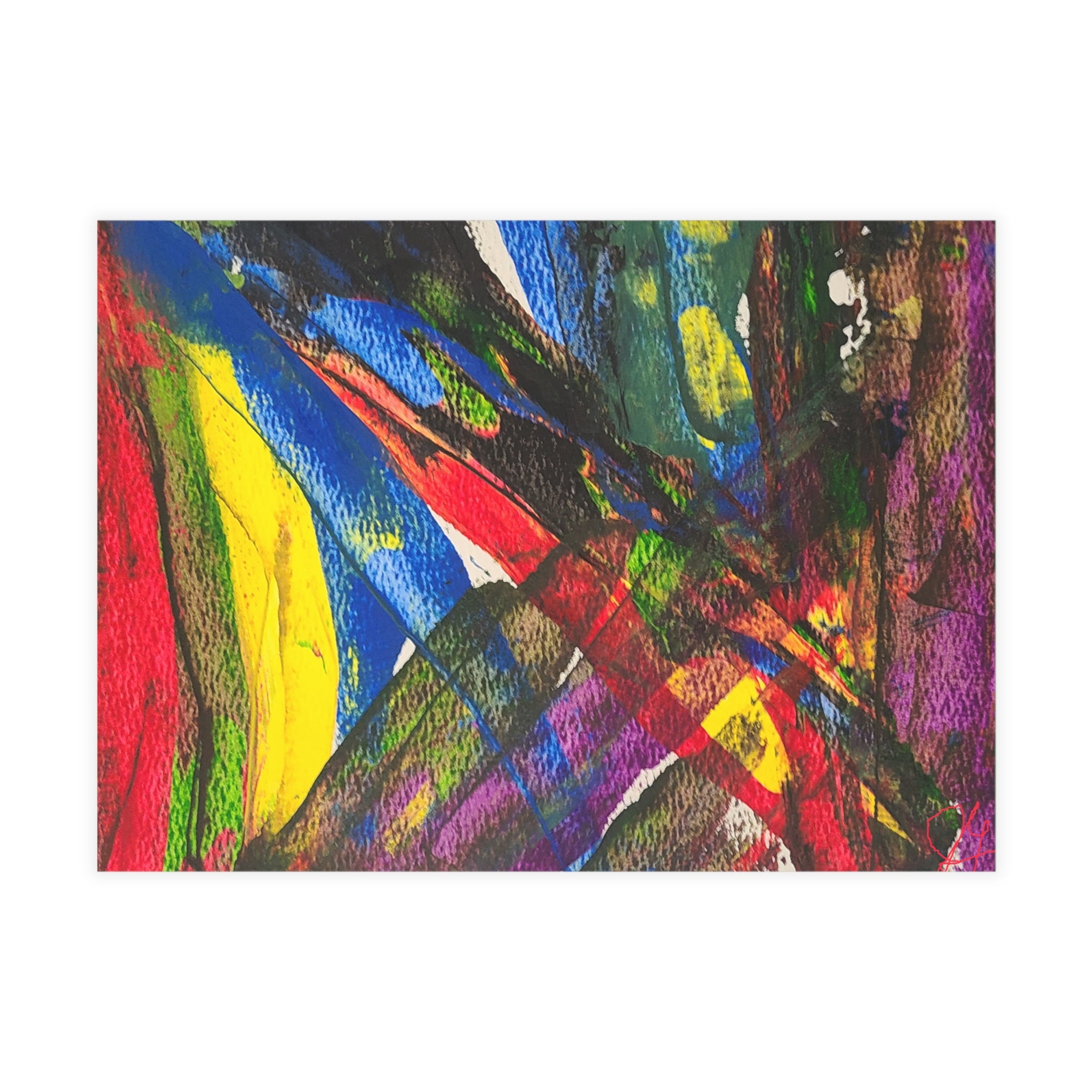 Chaotic Thought - PTSD Turmoil Abstract Watercolor Postcard Set (4x6 or 5x7)