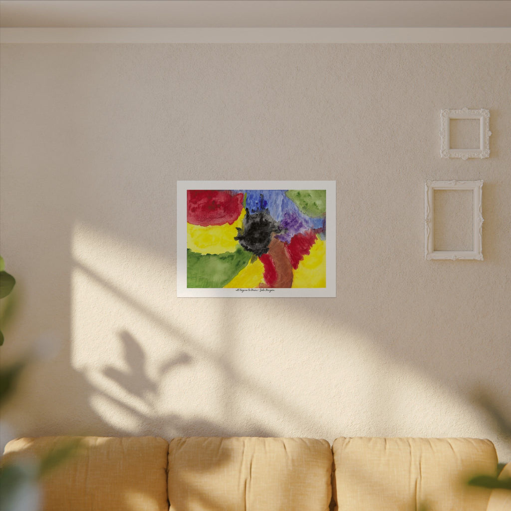 It Begins to Grow - The First Invasion - Watercolor Texture Art Print by John Ganger