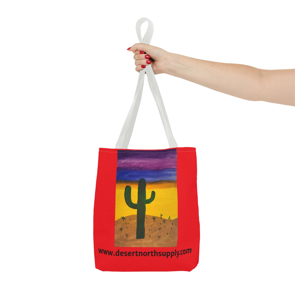 Desert Saguaro Cactus Canvas Tote Bag — "Alone" by John Ganger