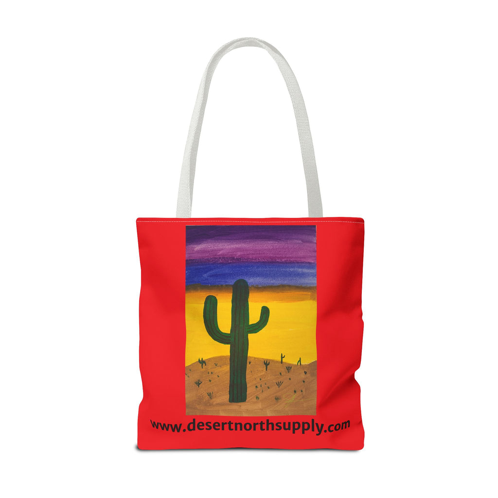 Desert Saguaro Cactus Canvas Tote Bag — "Alone" by John Ganger