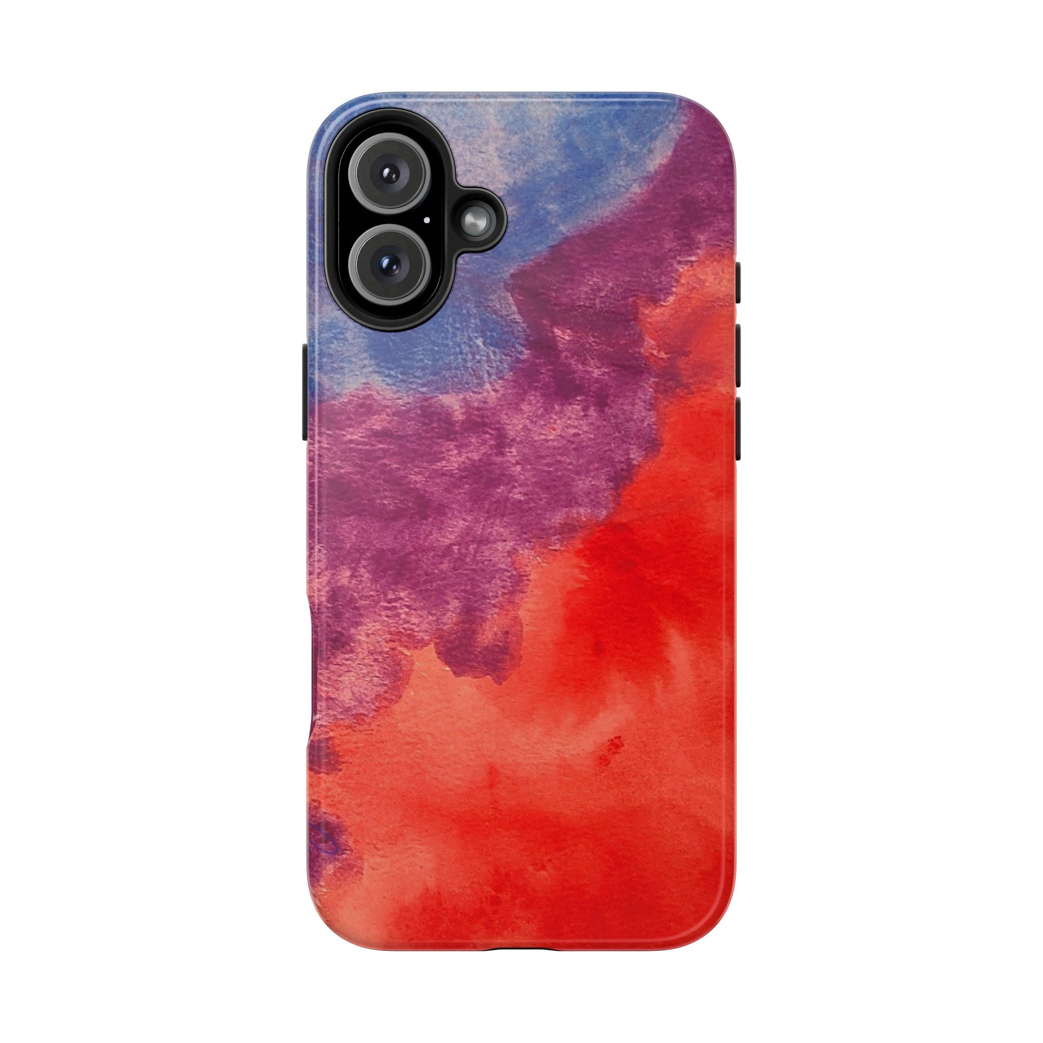 Red Purple Blue Abstract Phone Case | Colorful Geometric Art