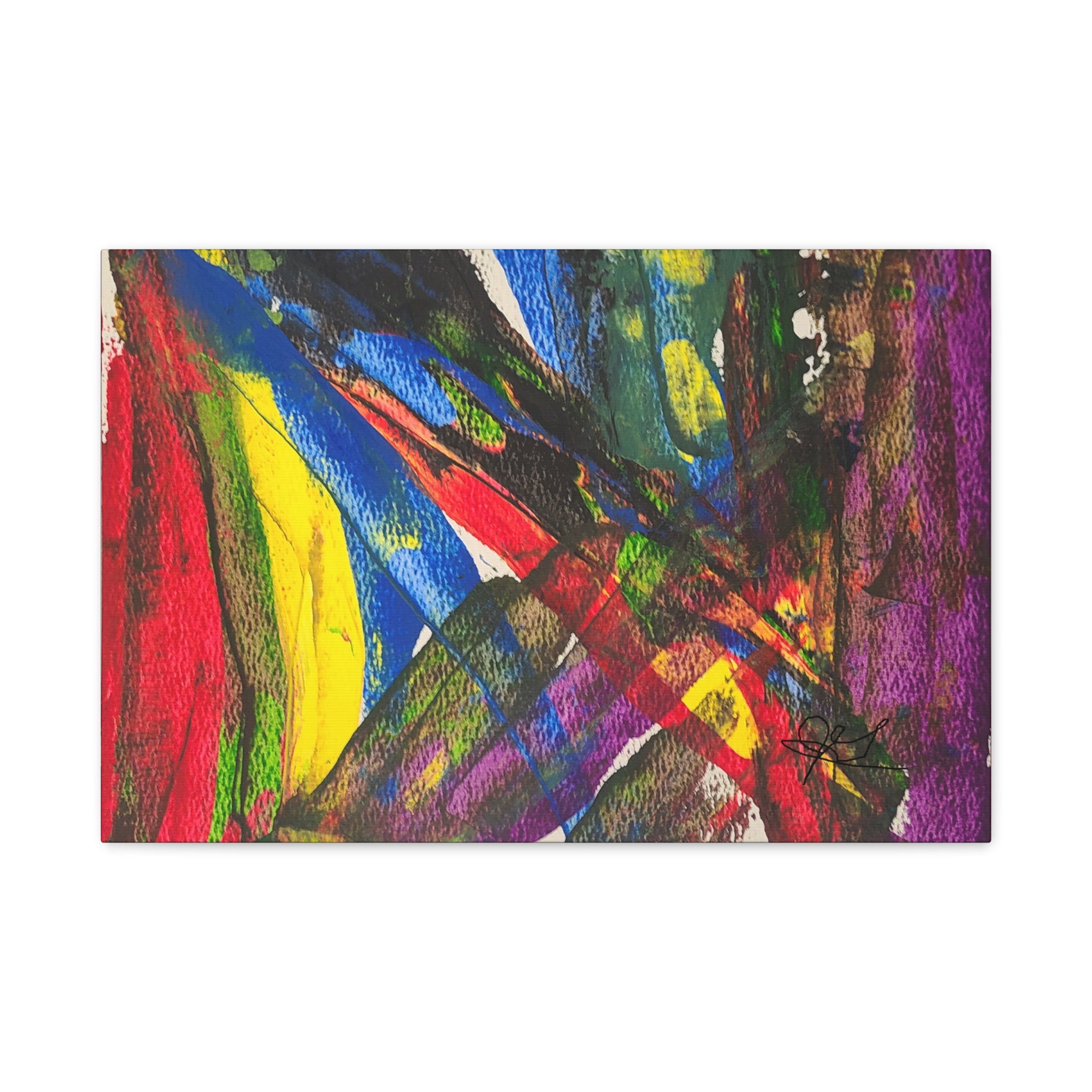 Abstract Canvas Art - "Chaotic Thought" Original Art by John Ganger