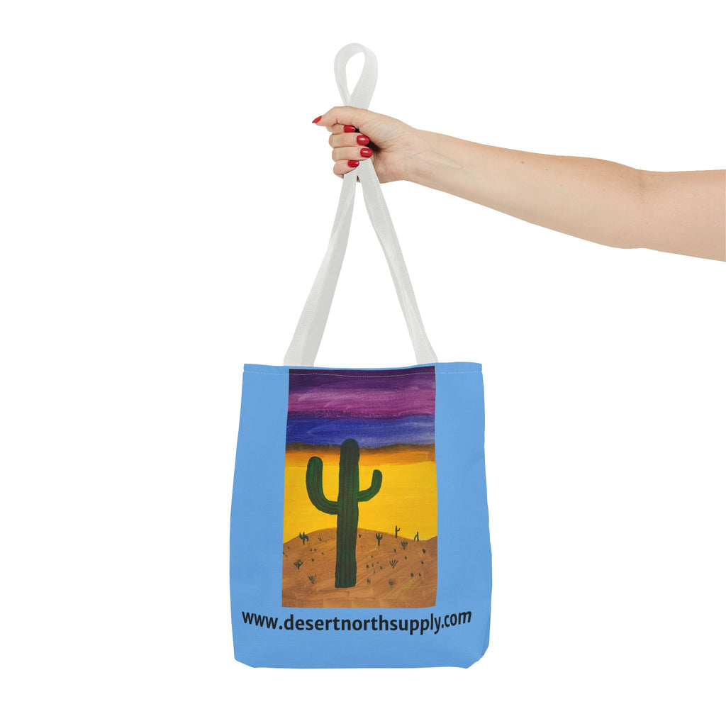 Desert Saguaro Cactus Canvas Tote Bag — "Alone" by John Ganger
